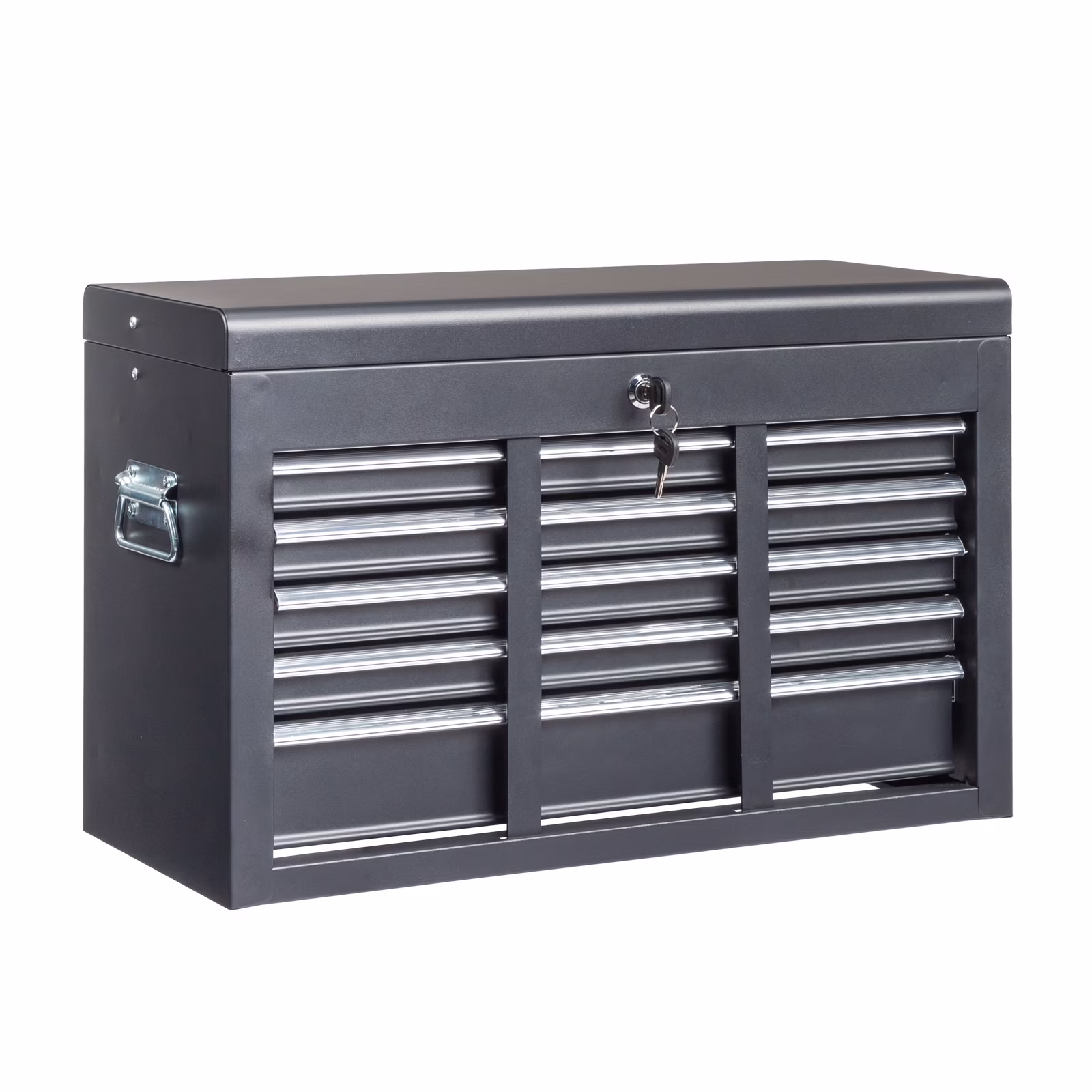 IVV Tool Storage Box Chest with 5 Drawers Steel Repair Tool Box with Lock and Key, Black