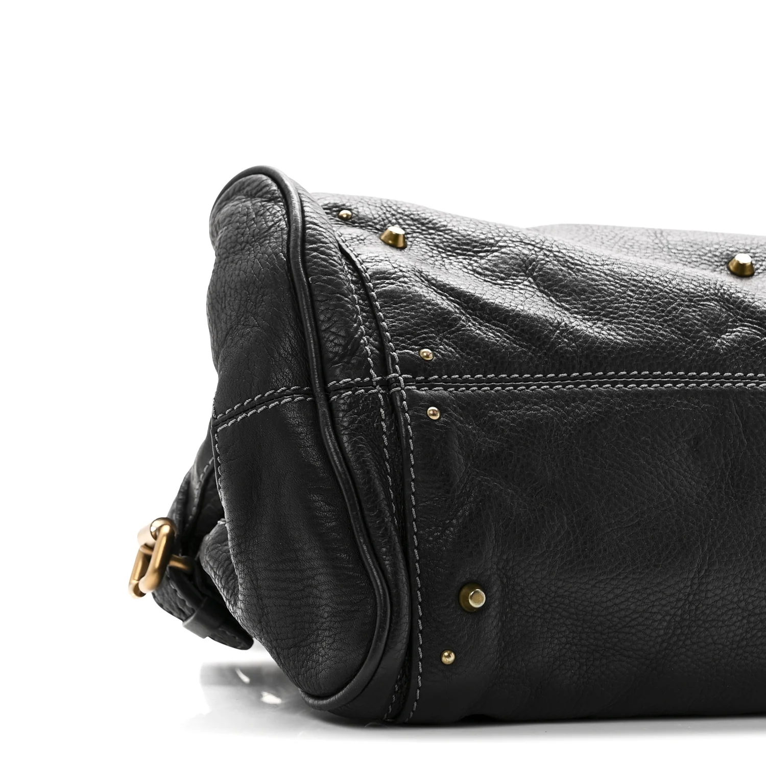 Calfskin Medium Paddington Satchel Black