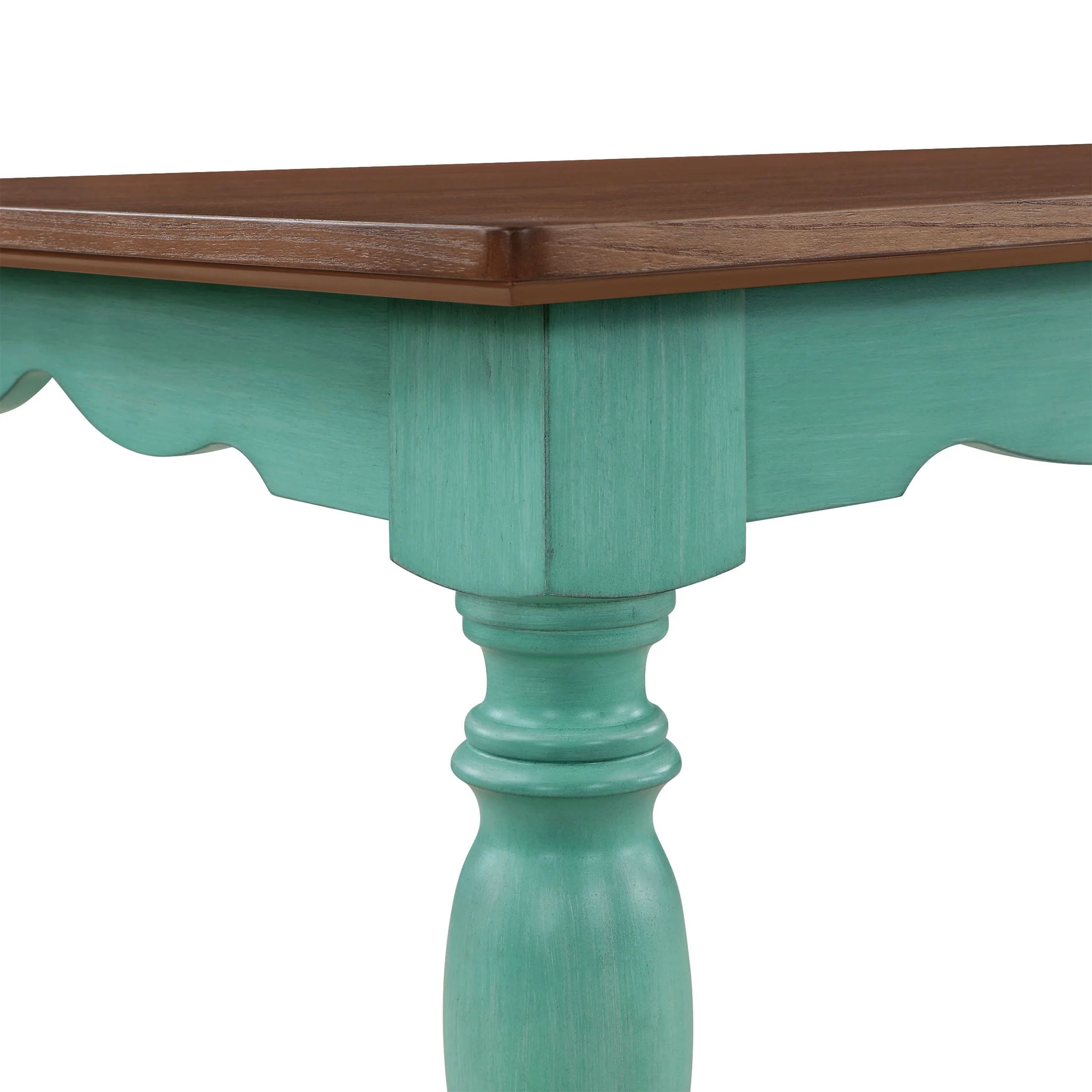 The Pioneer Woman Dining Table Made with Solid Wood Frame, Teal