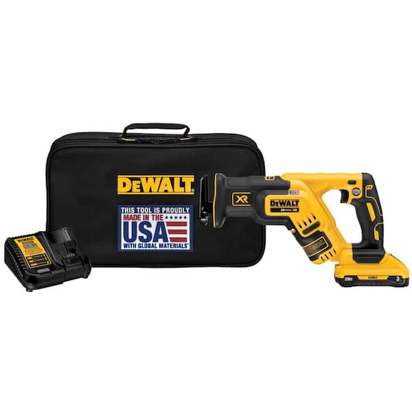 20V MAX XR Cordless Brushless Compact Reciprocating Saw with (1) 20V 3 0Ah Battery and Charger