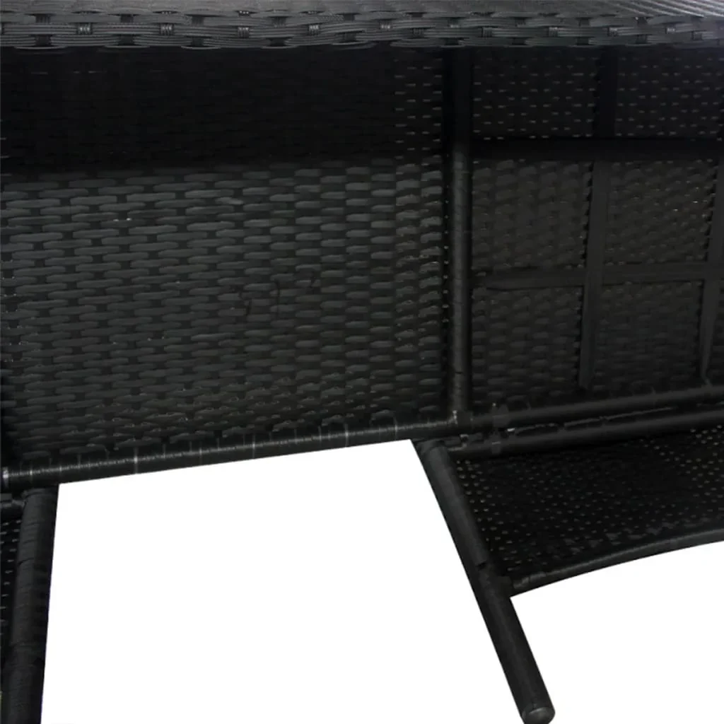 vidaXL Garden Bench Brown PE rattan Large Removable Covers