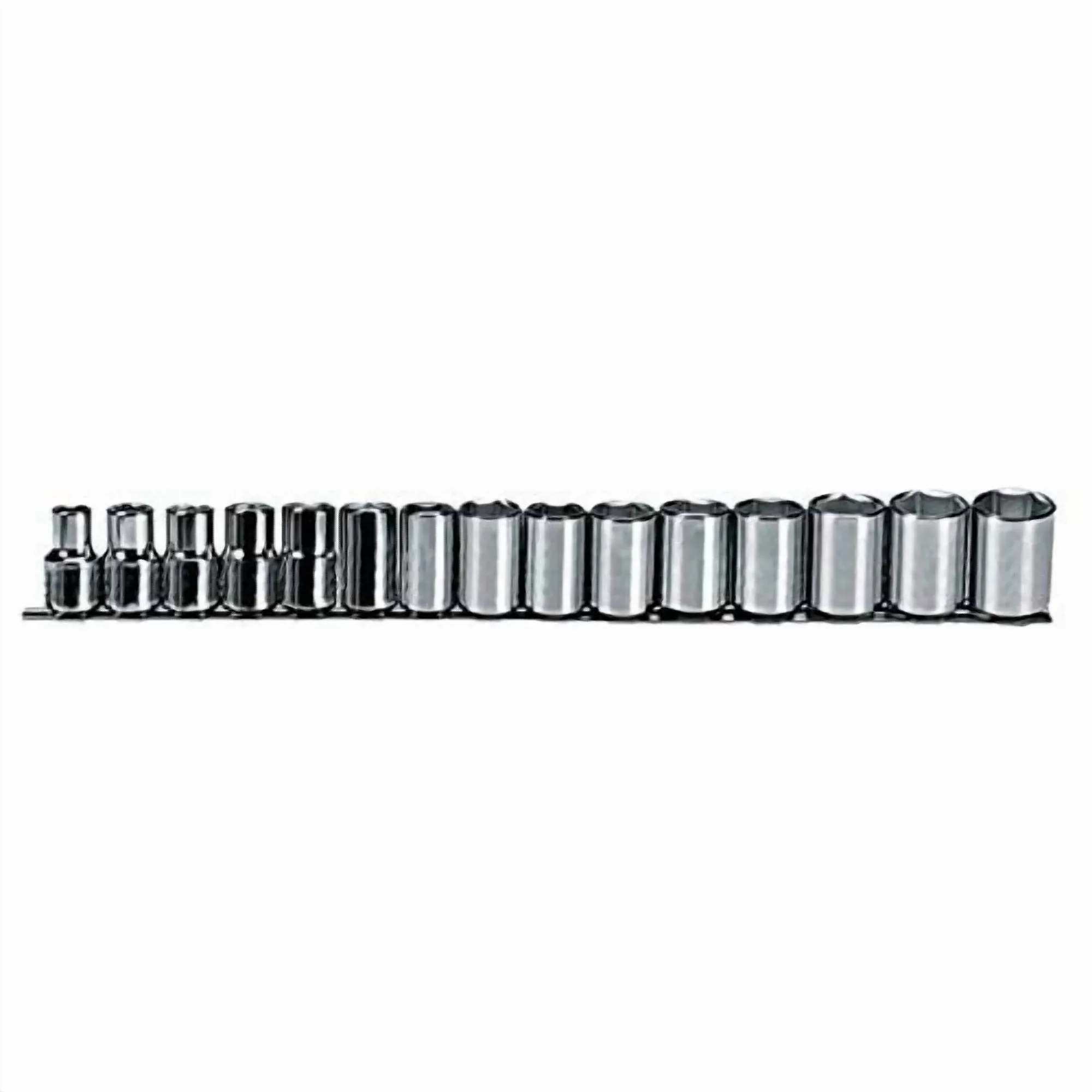 Proto J54205 1/2-Inch 6-Point Chrome Full Polish Drive Metric Socket Set - 15pc