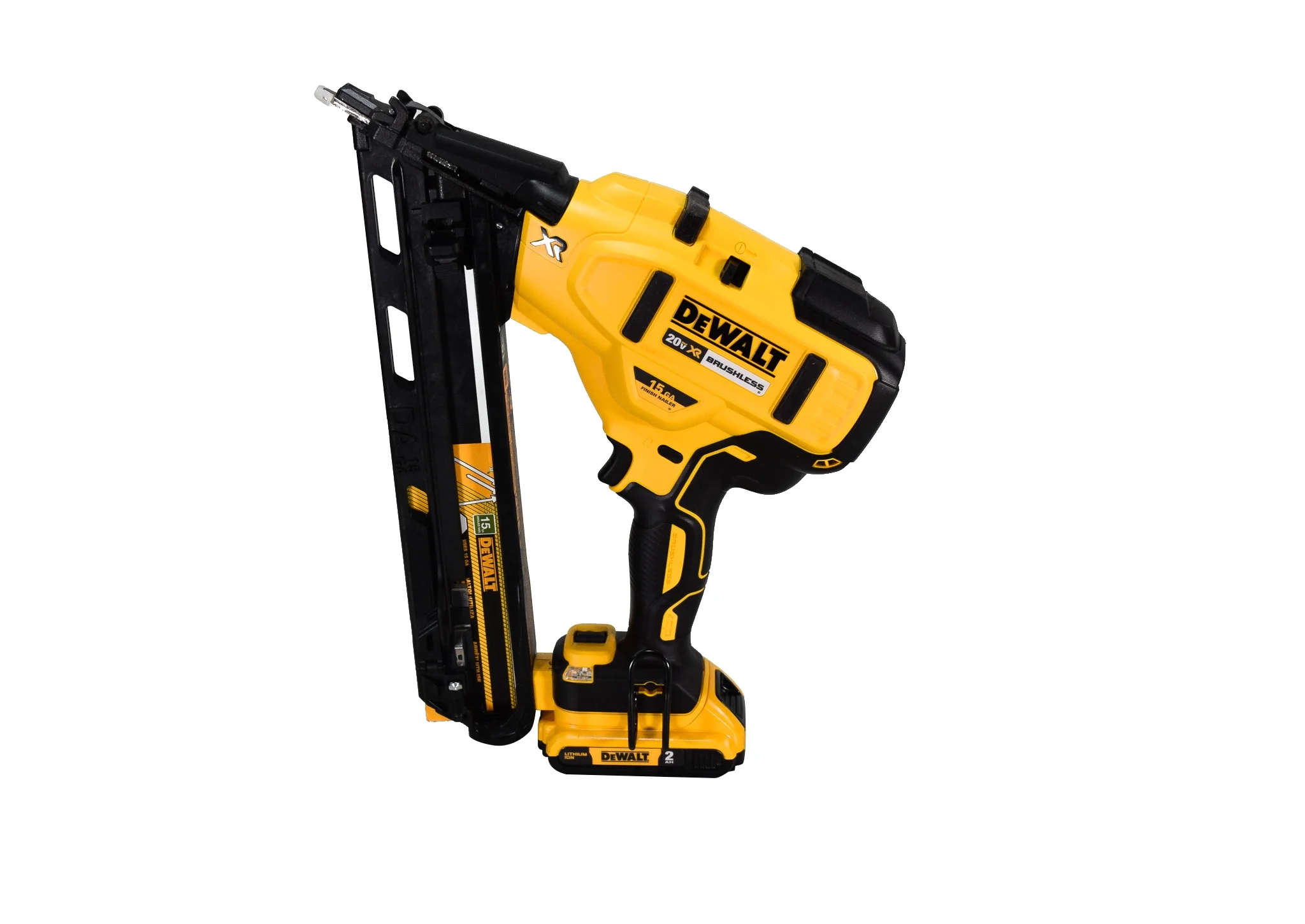 20V MAX Finish Nailer Kit, Angled, 15GA, Battery, Charger Bag (DCN650D1)(1) - Image 2