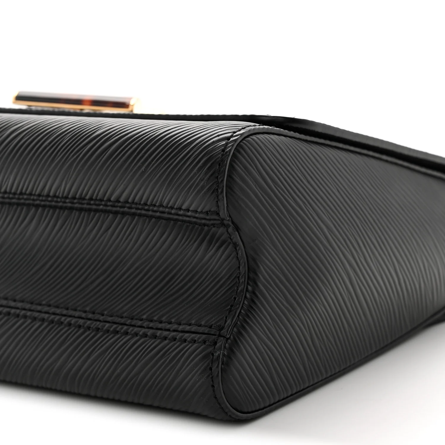 Epi Tortoiseshell Twist Shoulder Bag MM Black