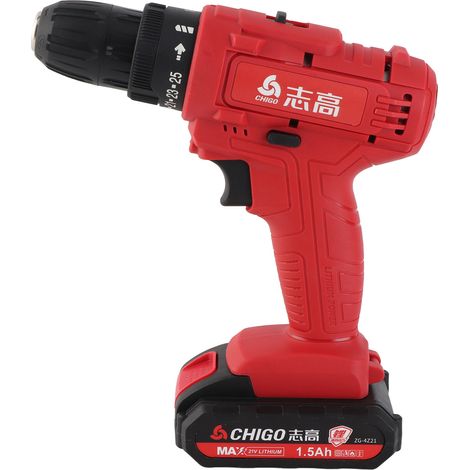 Perceuse électrique sans fil 21 V, 25+1 vitesses de torsion, compacte, portable et rechargeable, pour la réparation domestique et automobile. — vue 1