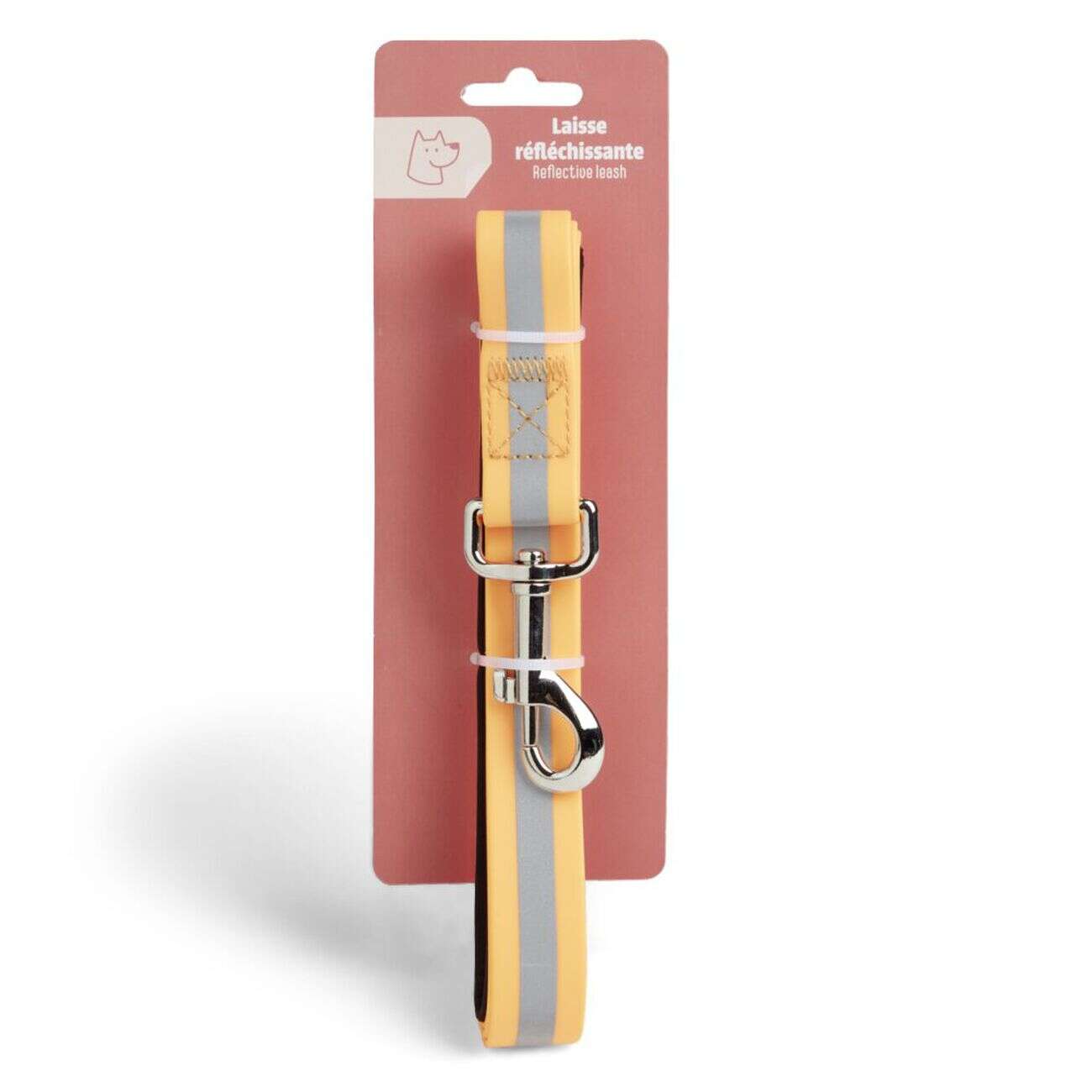 Laisse réfléchissante pour chien 120cm orange