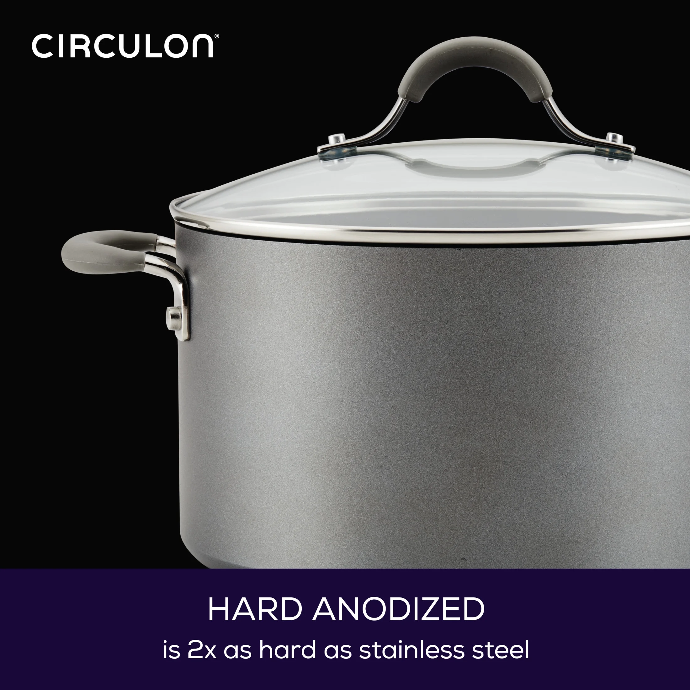 Circulon Elementum Hard - Anodized Nonstick Cookware Set, 10 - Piece, Gray