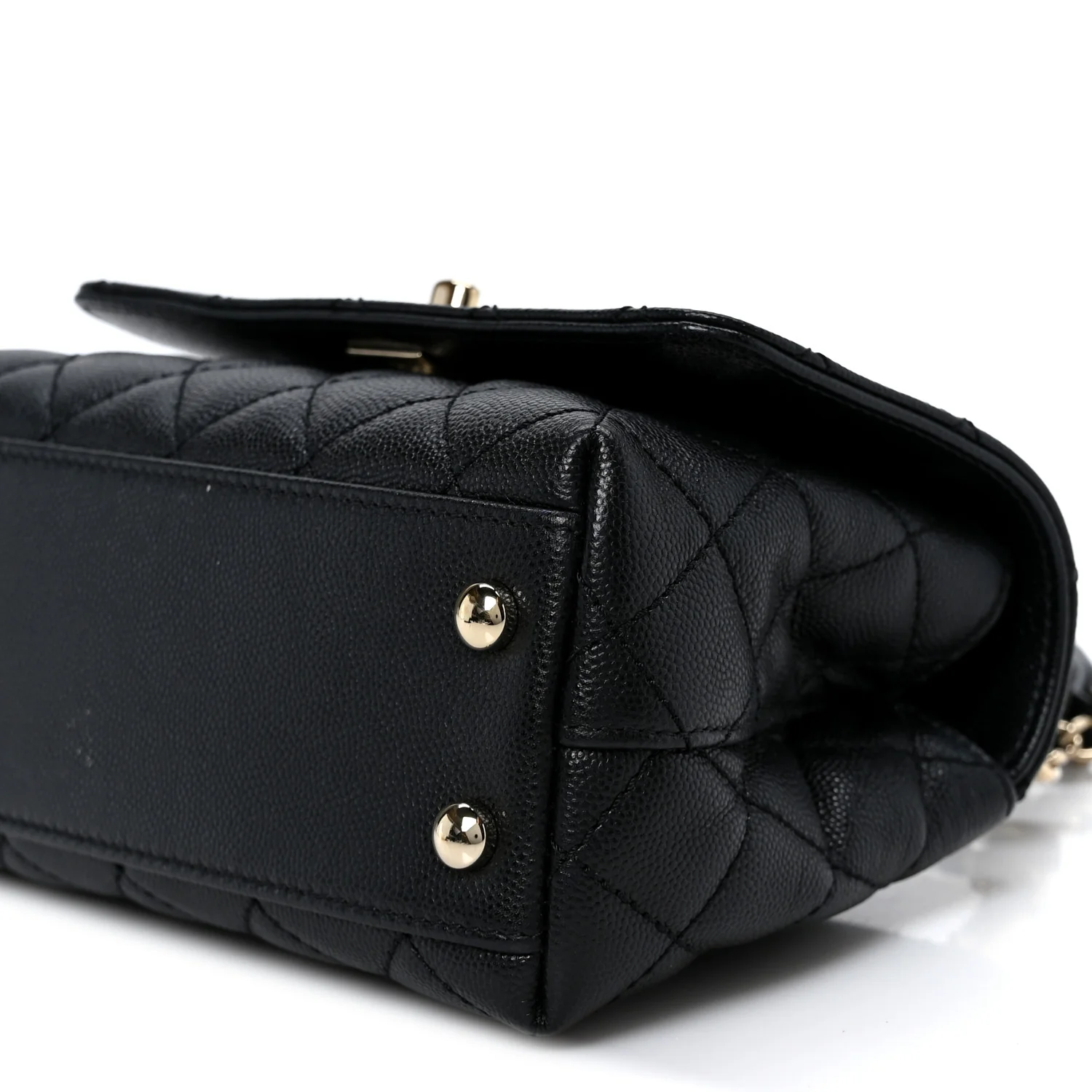 Caviar Quilted Extra Mini Coco Handle Flap Black