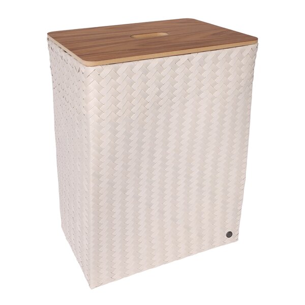 Grand superb skittentøyskurv m/lokk 44x31x60 cm champagne