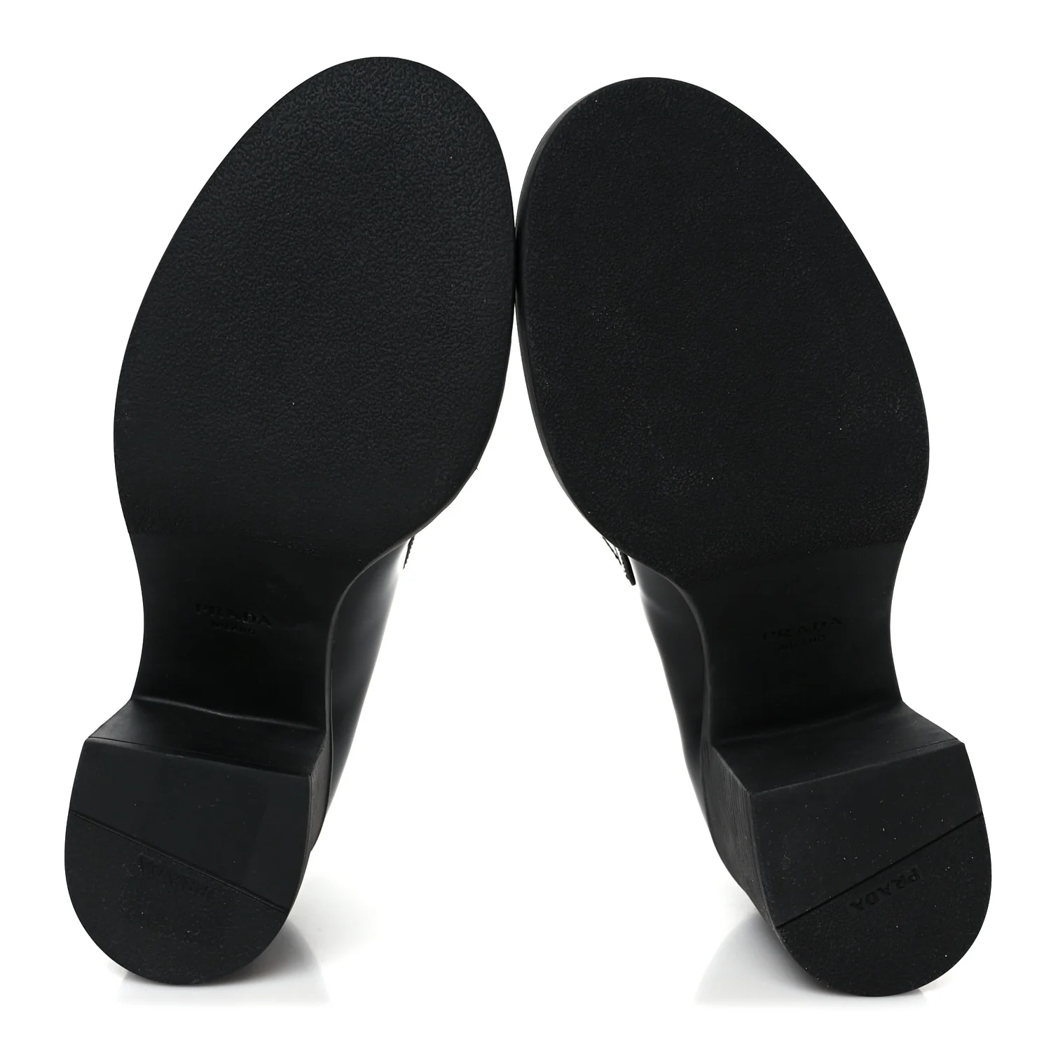 Spazzolato Metal Triangle Logo 85mm Loafers 40 Black