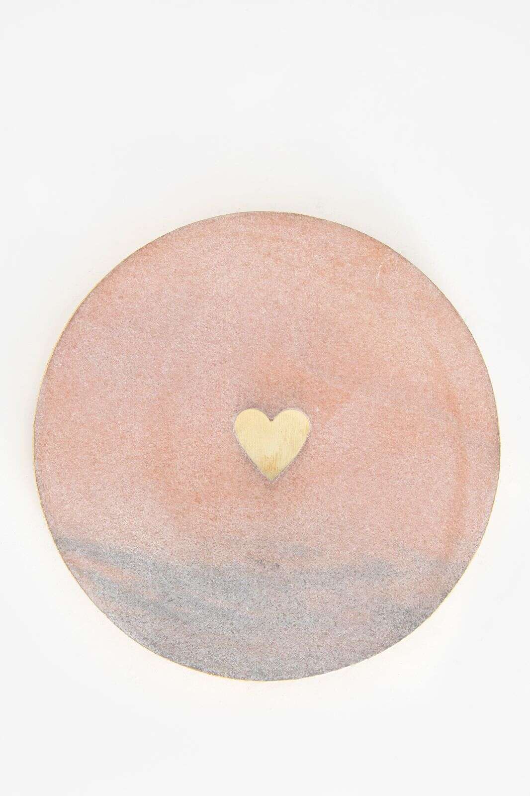 Marmeren onderzetter voor pannen met goudkleurig hart
