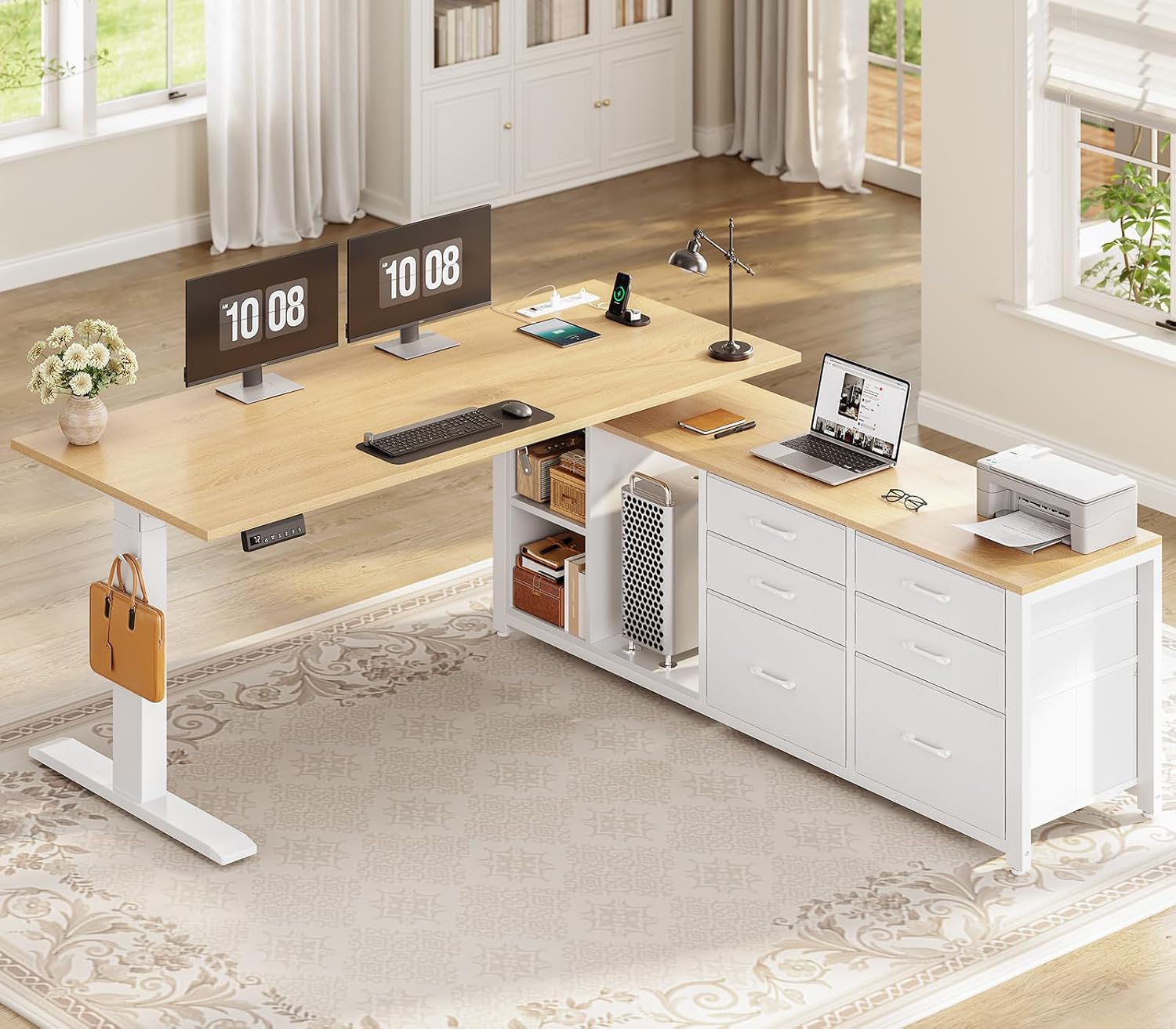 SEDETA L Shaped Electric Standing Desk, 55