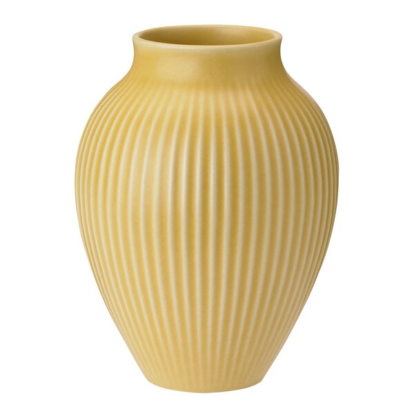 Ripple vase 27 cm gul