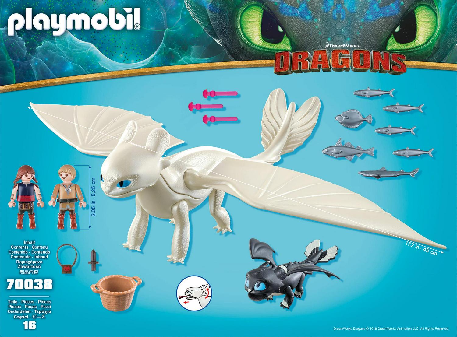 How to Train Your Dragon III Light Fury with Baby Dragon and Children Action Figure Sets - Image 5