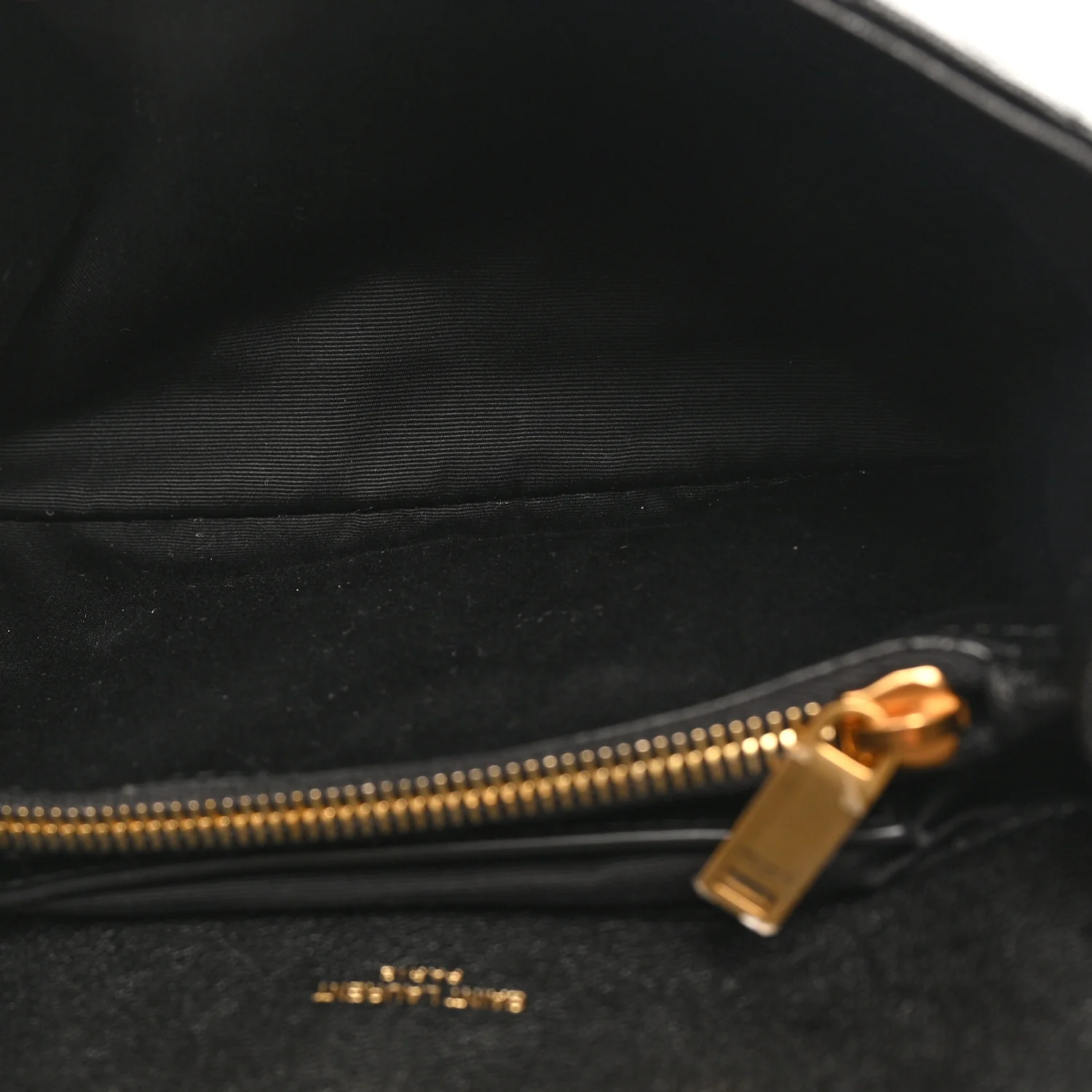 Sheepskin Matelasse Chevron Monogram Medium College Bag Black