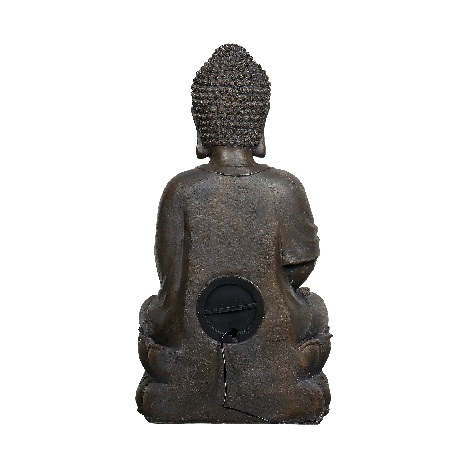 33" H Buddha Outdoor Water Fountain with LED Lights and Pump,Zen Style Relaxing Garden Fountain Waterfall for Patio, Porch and Yard Decor - Image 10