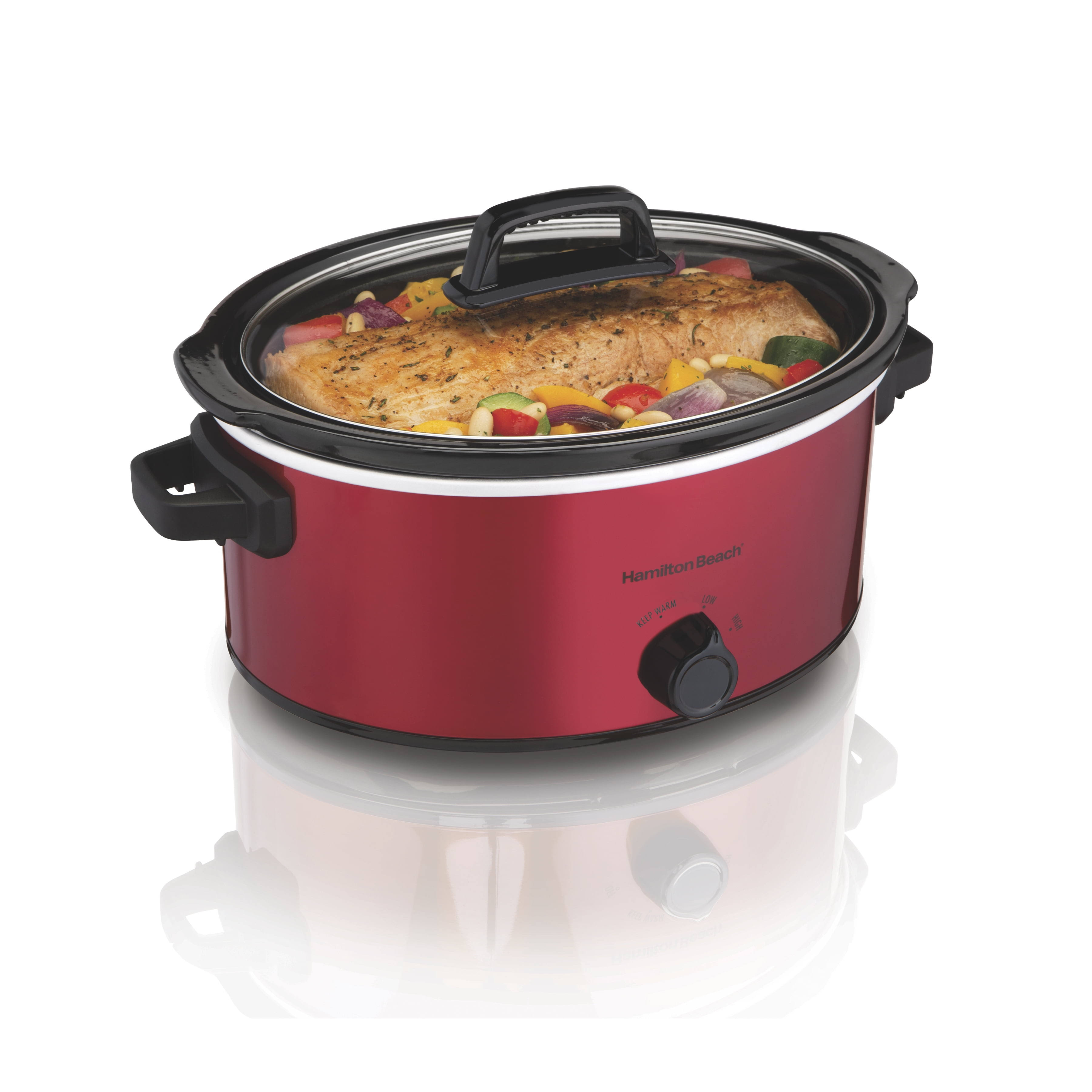 Hamilton Beach 6 Quart Slow Cooker, Red