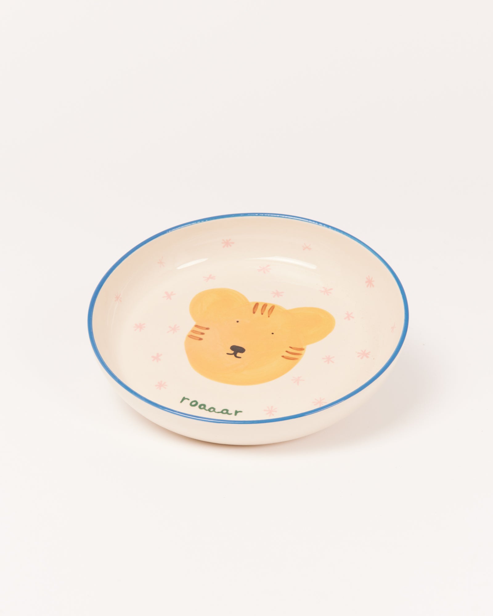 MIIO MIINI MODERN PASTA PLATE ROAR WHITE BLUE