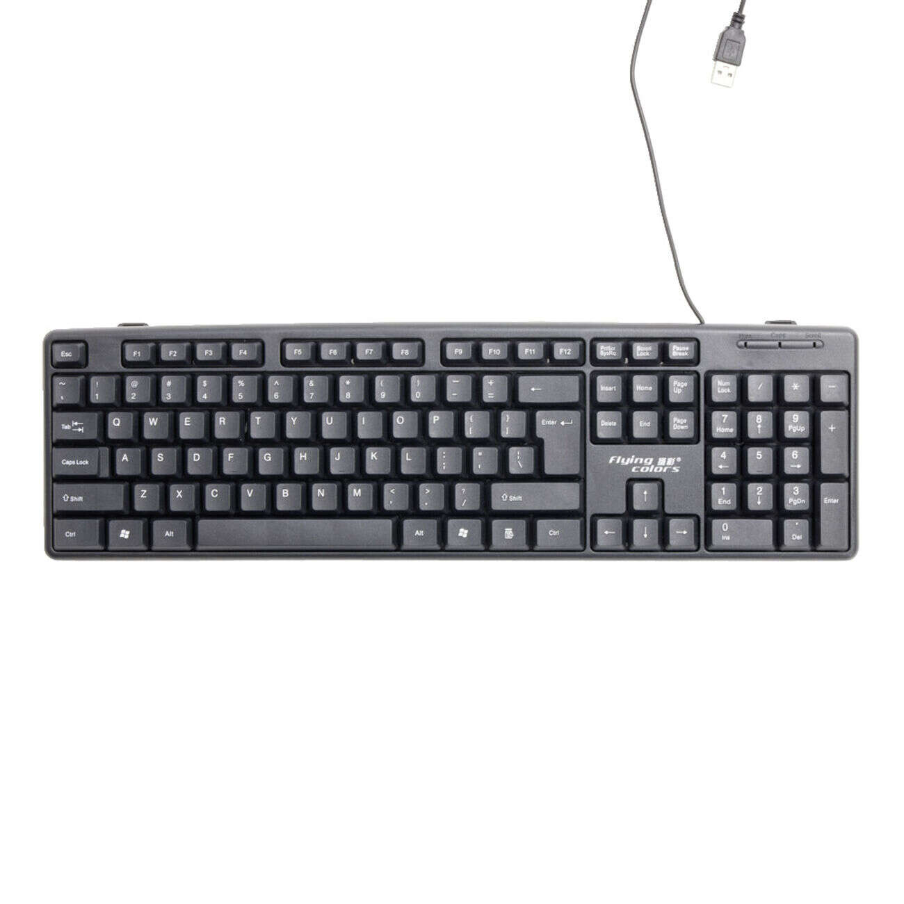 Clavier filaire noir USB 14x42cm