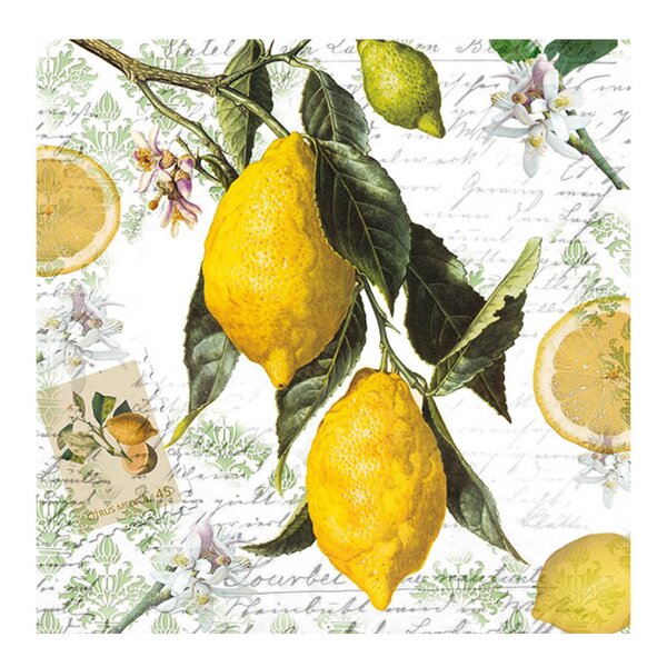 Serviett 33x33 cm 20 stk Lemon