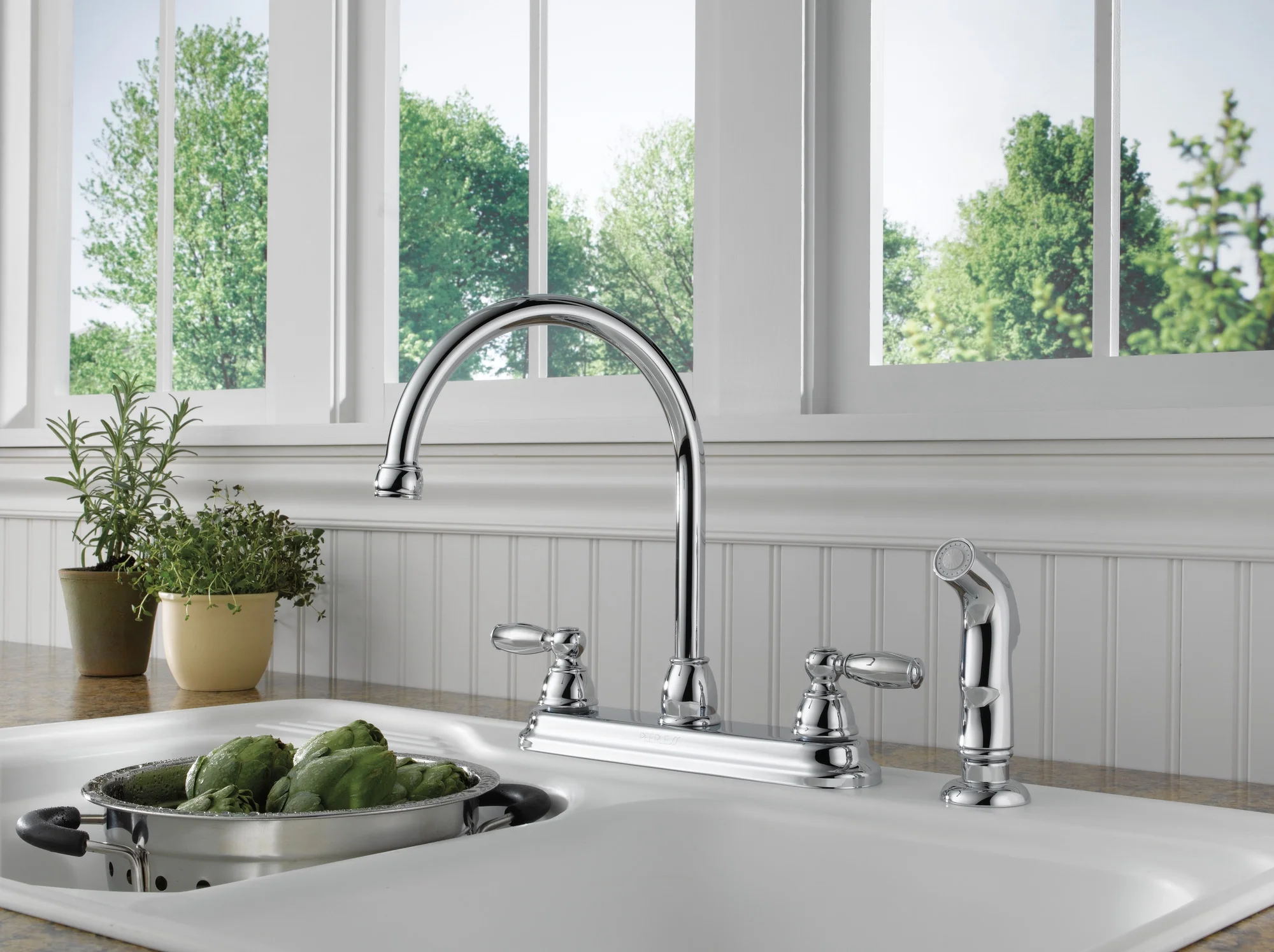 Claymore Two Handle Kitchen Faucet in Chrome P299575LF(Chrome) - Image 4