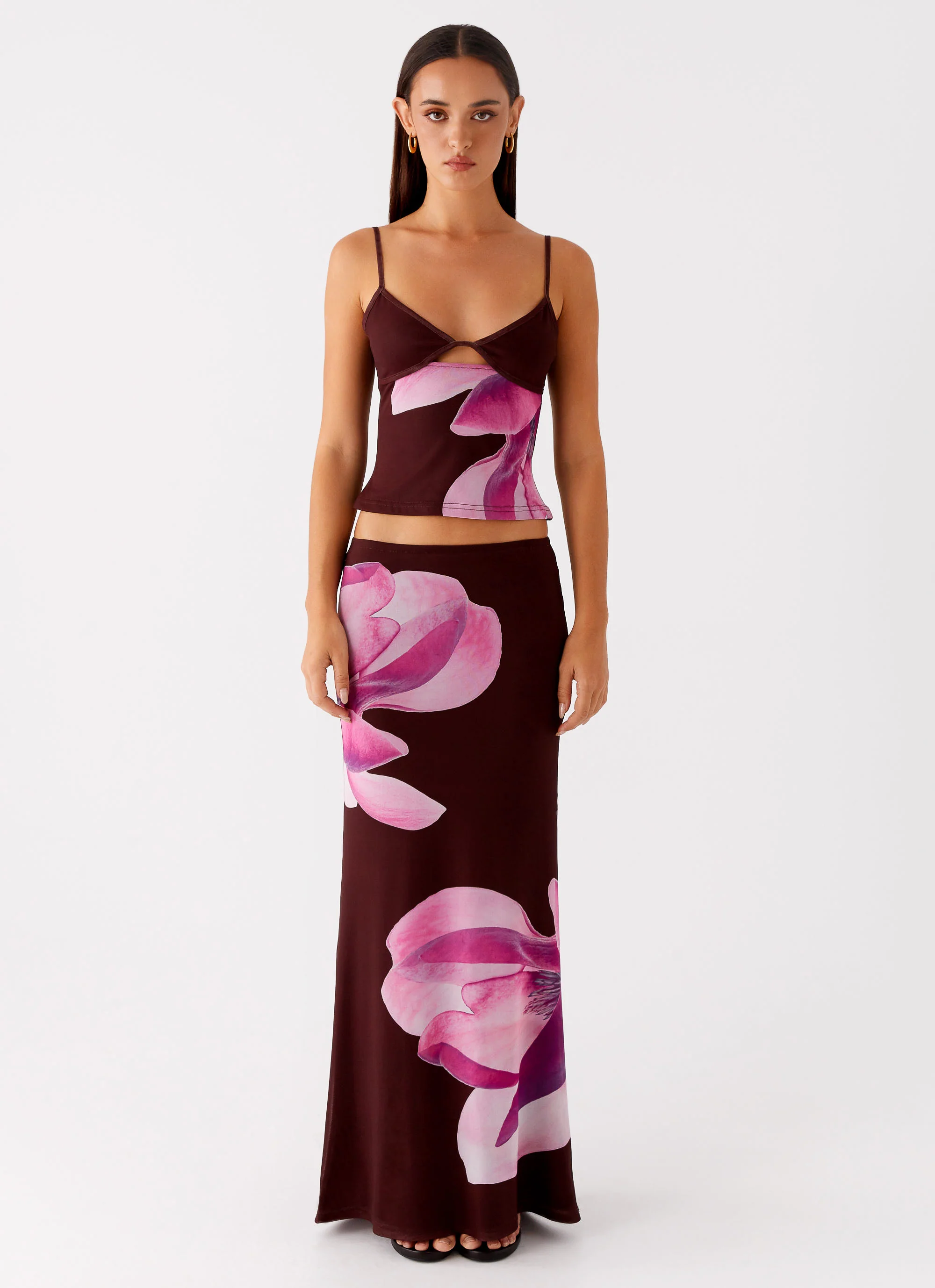 Alpha Cut Out Top - Dark Chocolate