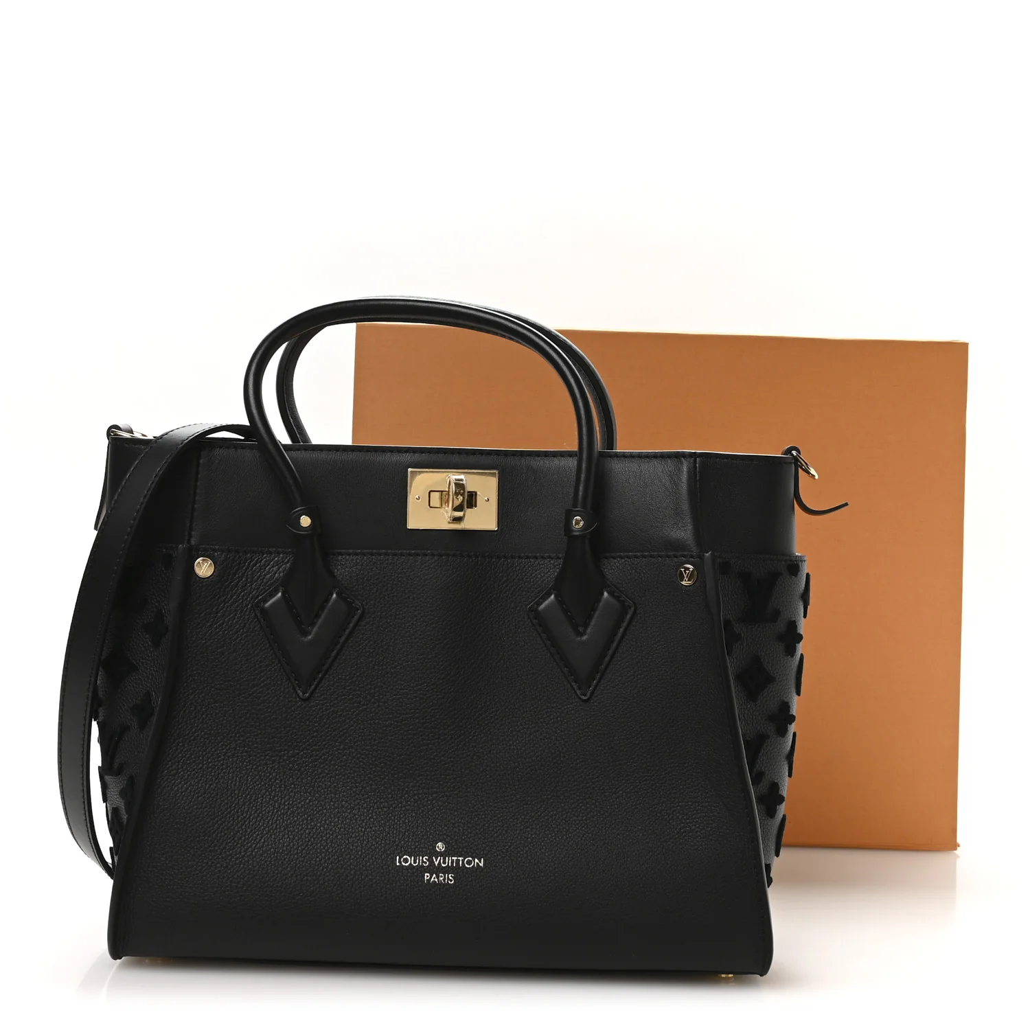 Calfskin Monogram Tufting On My Side Black