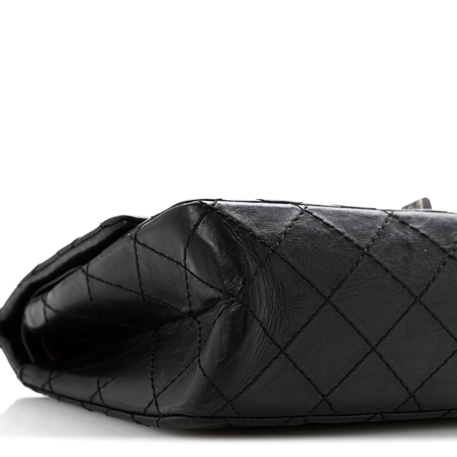 Aged Calfskin Quilted 2.55 Reissue 225 Flap Black