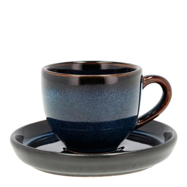 Gastro espressokopp m/skål 7 cl Mørkblå/Svart