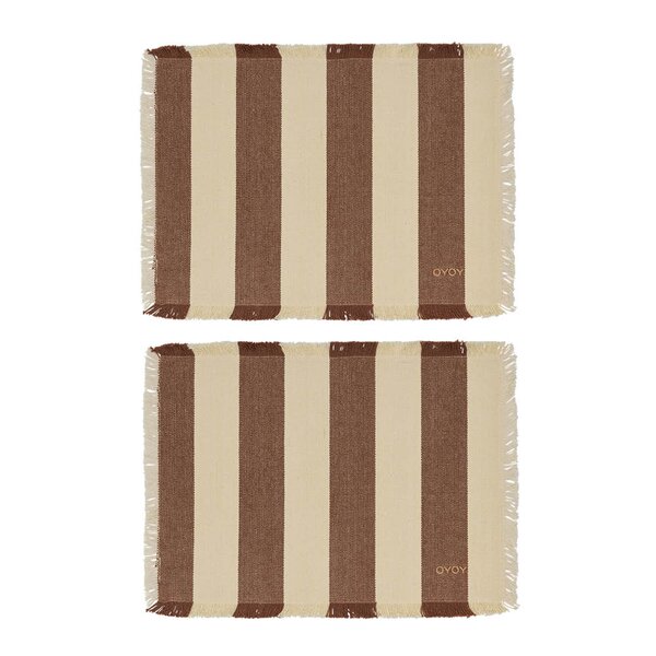 Toppu bordbrikke 48x36 cm 2 stk Brown/offwhite