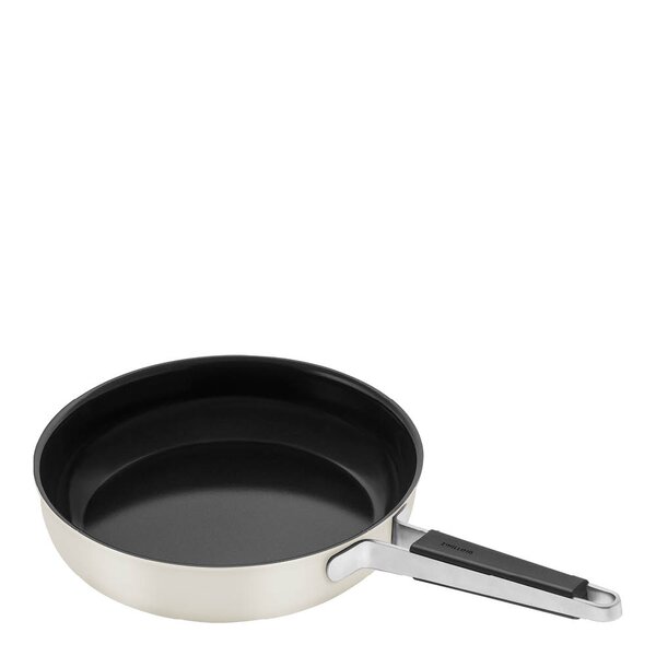 Pure stekepanne 28 cm keramisk non-stick elfenbenshvit