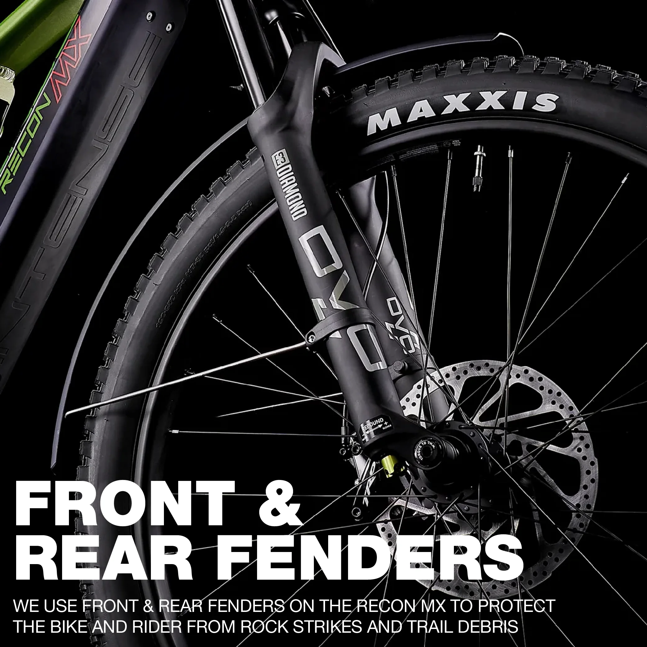 RECON MX Adventure Adult S/M Electric Mountain Bike with Steps E7000 Motor, 11-Speed Gears, 27.5" Wheels, Suspension, 504 Wh Integrated Battery, Custom Rack and Bag Set Included - Image 4