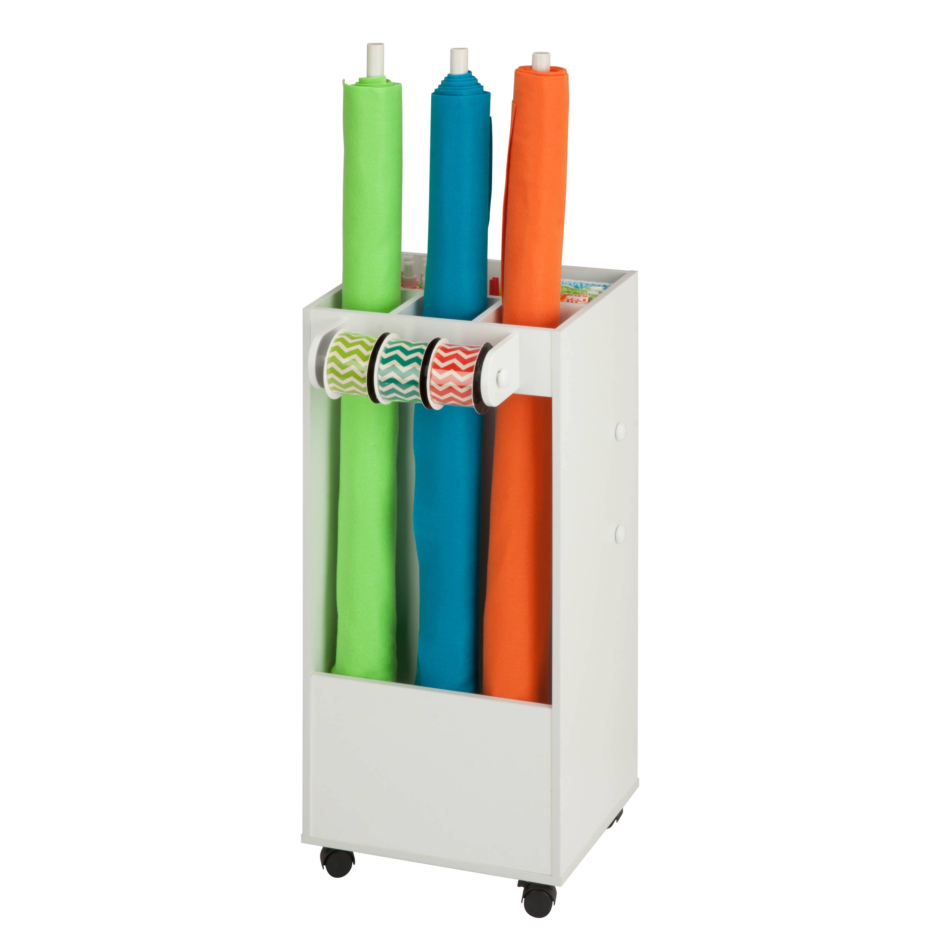 Honey Can Do Craft Storage Cart with Wheels - White