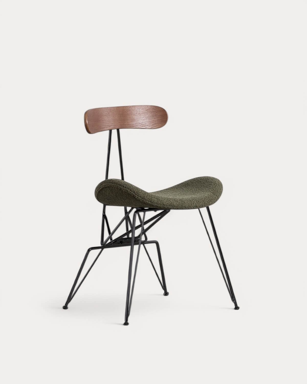 Brunela - Pack 2 Sillas de Comedor de Tela y Madera Brunela