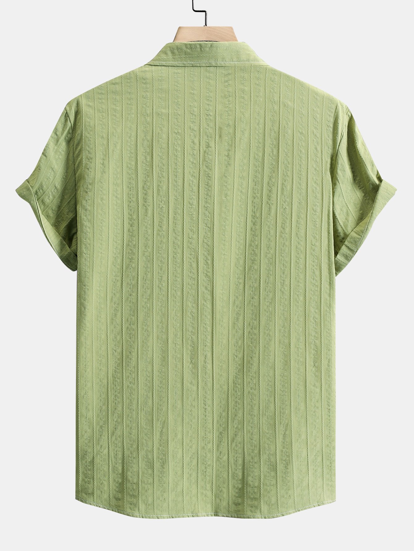 Chemise boutonnée à rayures jacquard
