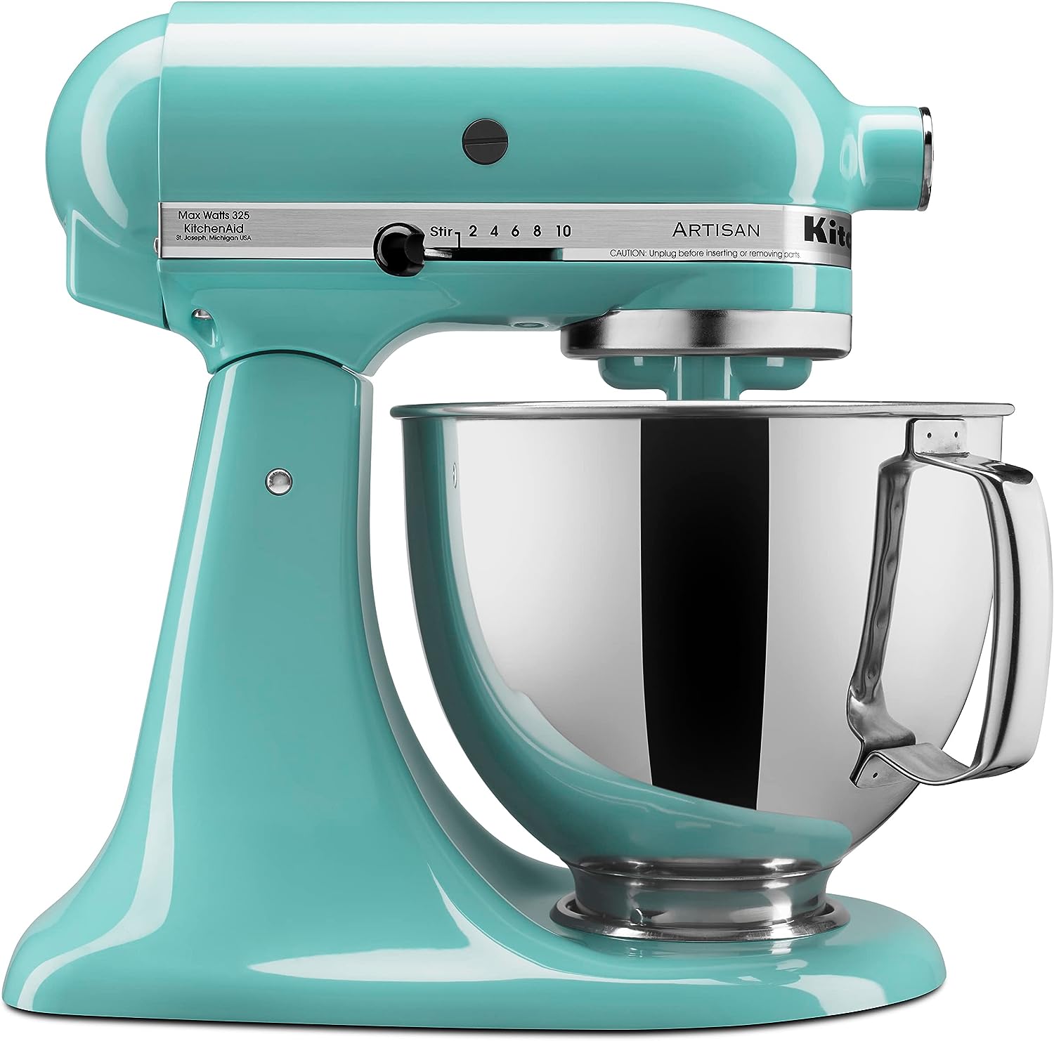 Robot pâtissier KitchenAid Artisan Series de 5 pintes à tête inclinable avec couvercle anti-éclaboussures