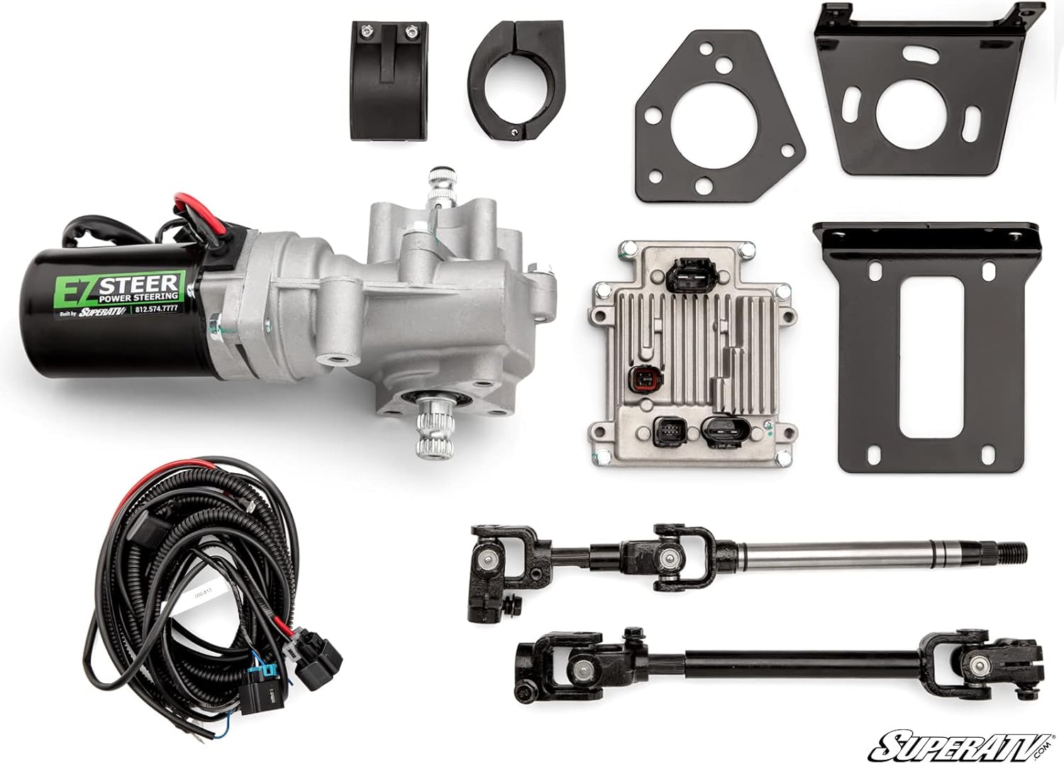 SuperATV EZ-STEER Power Steering Kit for 2017-2021 Can-Am Maverick X3 (See Fitment) - Powerful 400W Motor - Reduces Steering Effort | Eliminates Bump Steer | Watertight and Compact Control Box