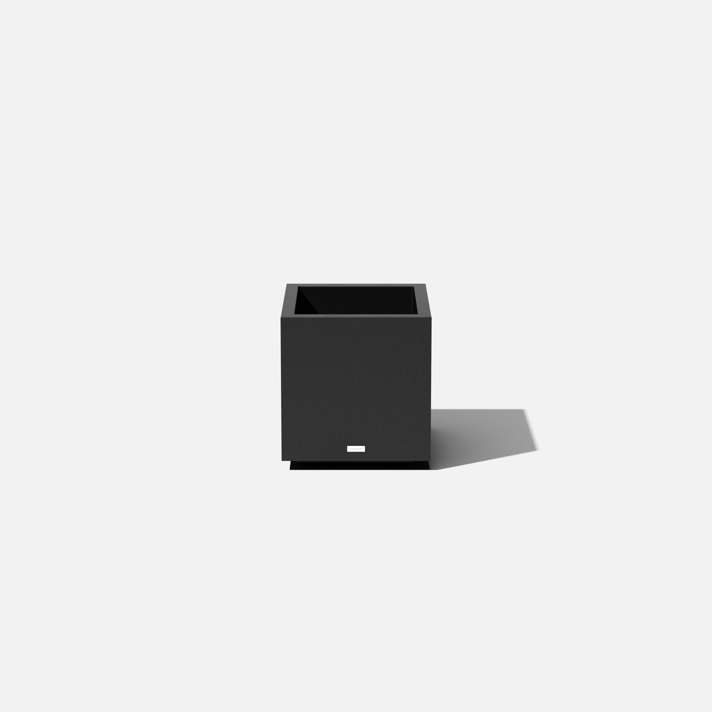 Veradek Metallic Series Cube Planter Black