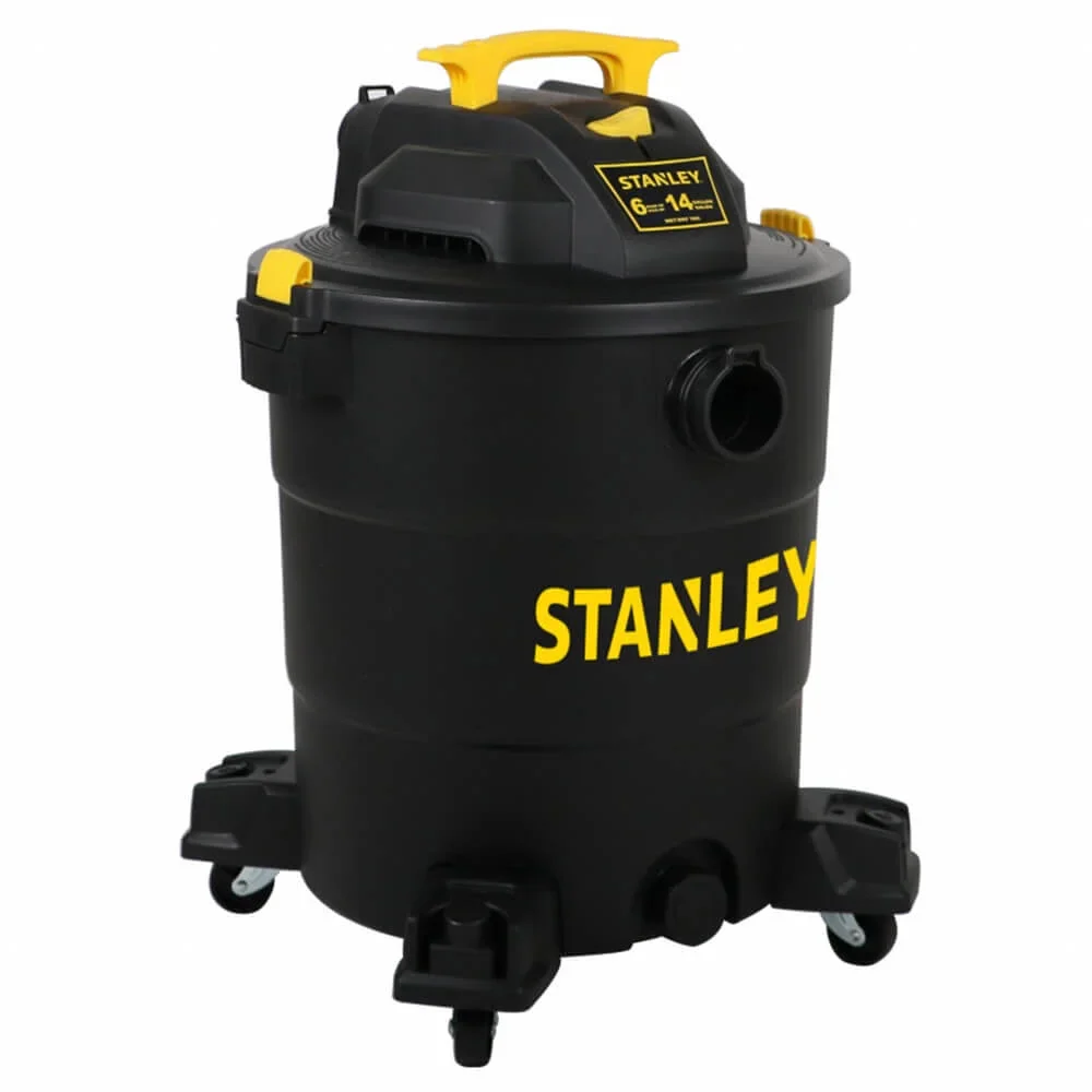 Stanley SL18199P14A, 14 Gallon, 6 HP, Cartridge Wet/Dry Vacuum Cleaner, 6' Hose, Yellow