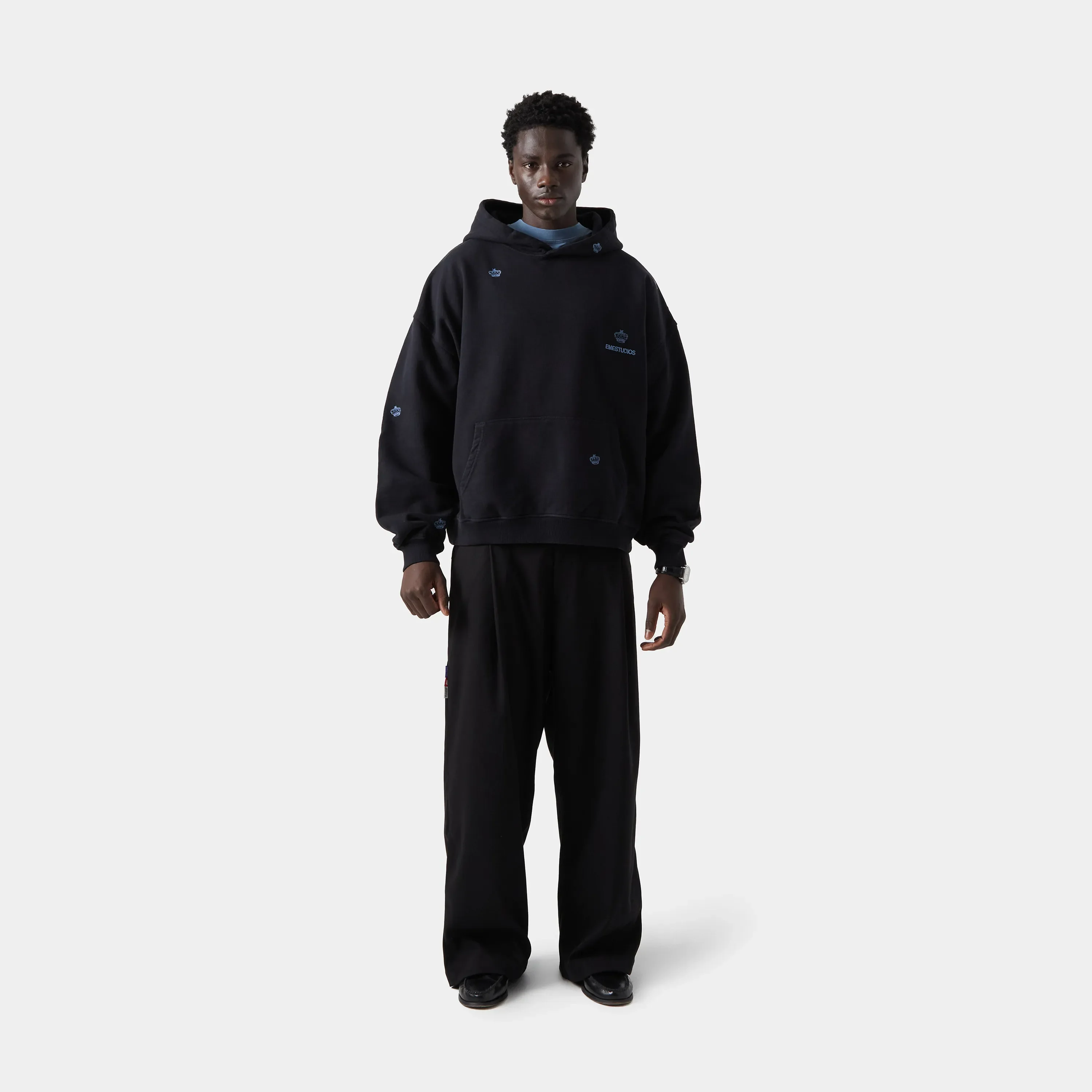 Crown Navy Oversized Hoodie