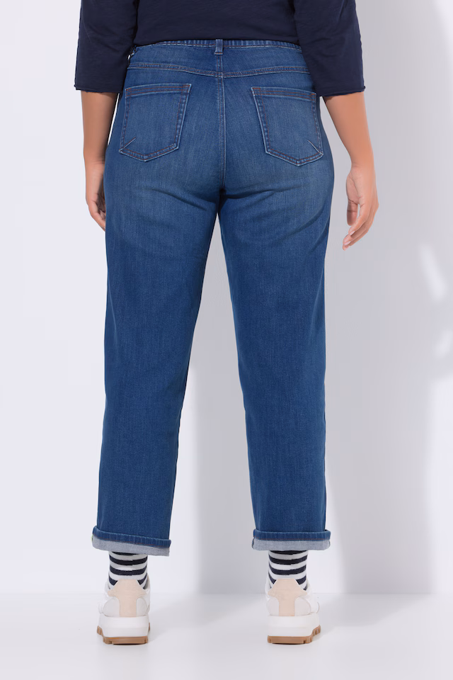 Dark Wash Stretch Fit Wide Leg Jeans