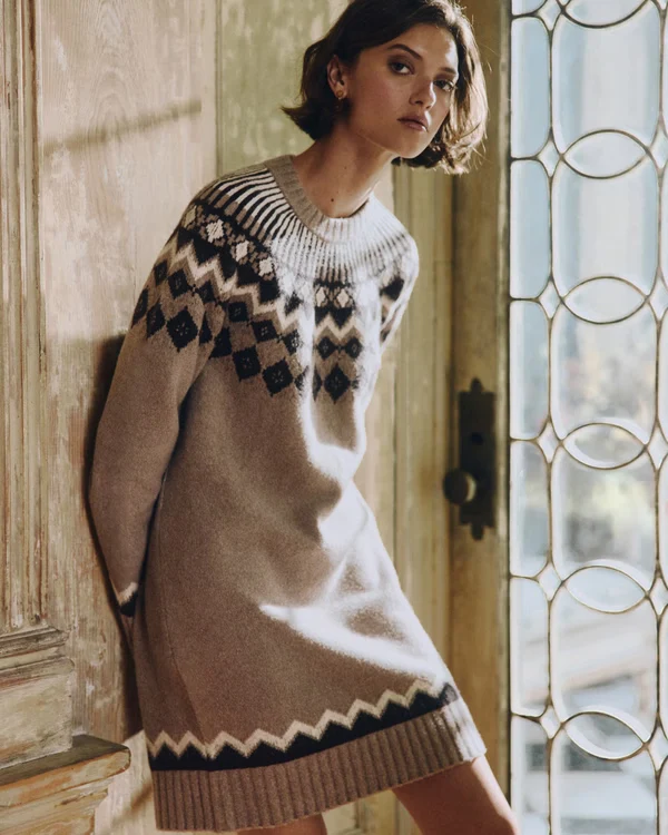 A&F Madeline Mini Sweater Dress - Brown