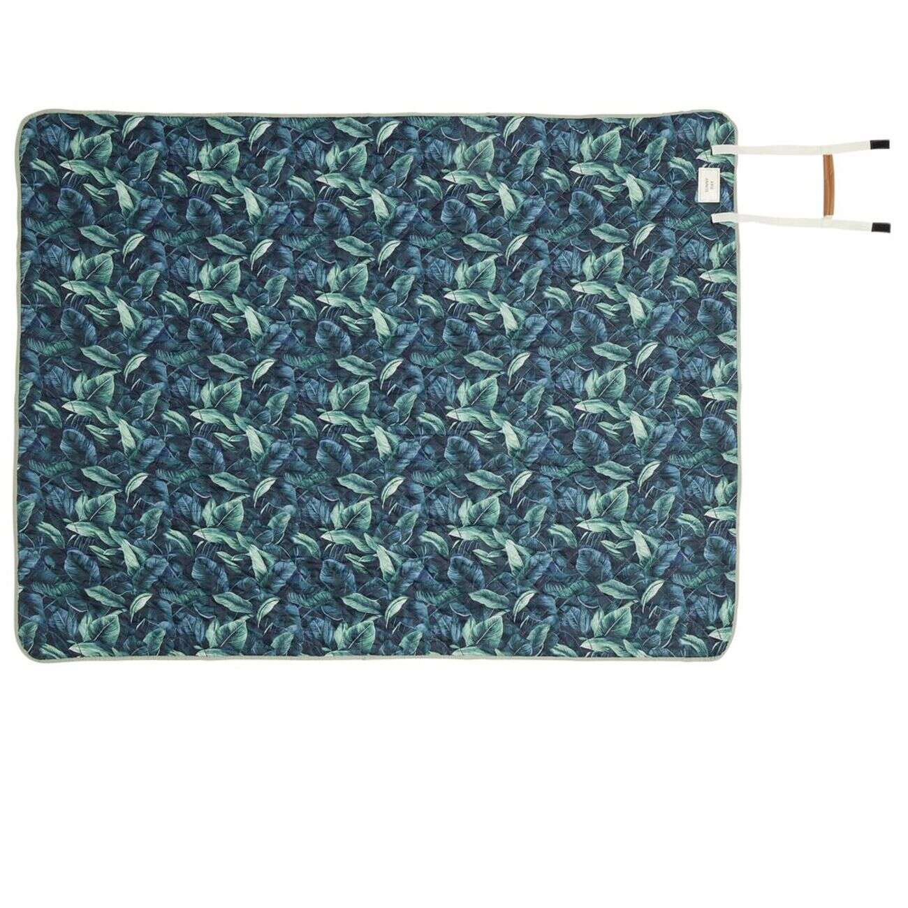 Tapis pique-nique motif feuillage exotique vert 130x170cm