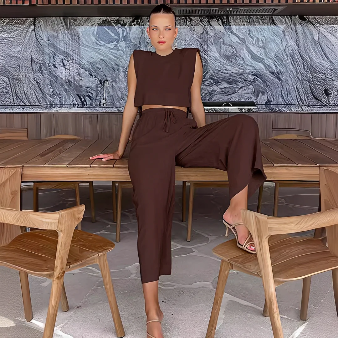Meavel - Ensemble élégant avec pantalon large et haut