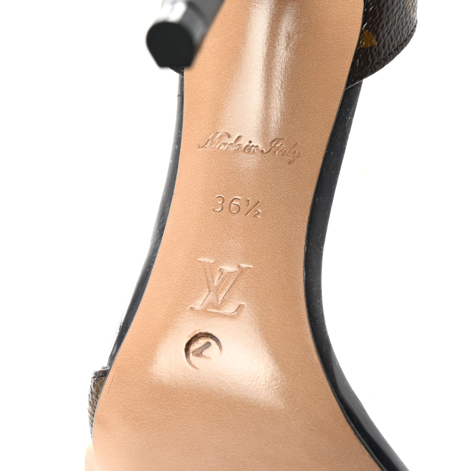 Monogram PVC Call Back Pumps 36.5 Black
