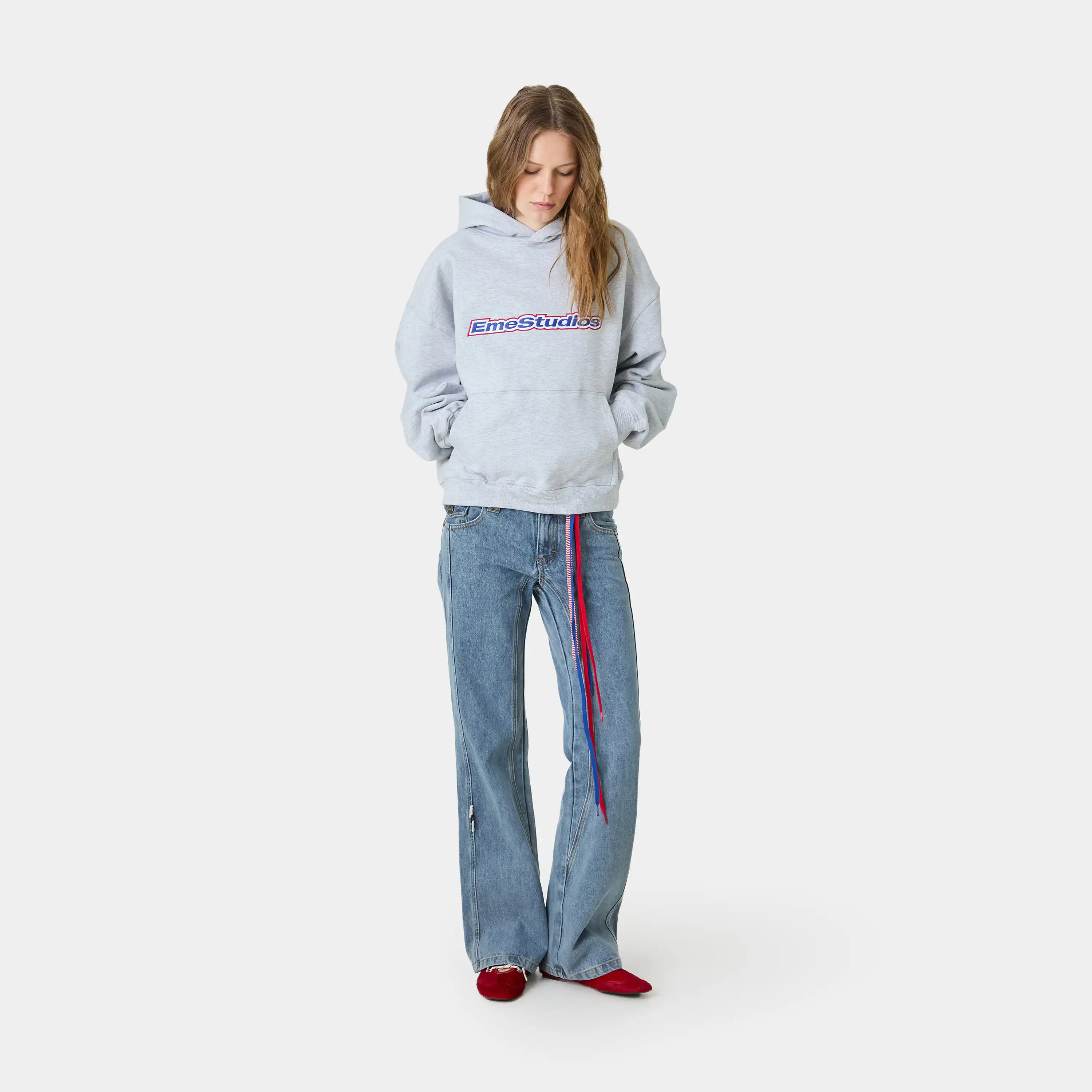 Box Heather Grey Oversized Hoodie