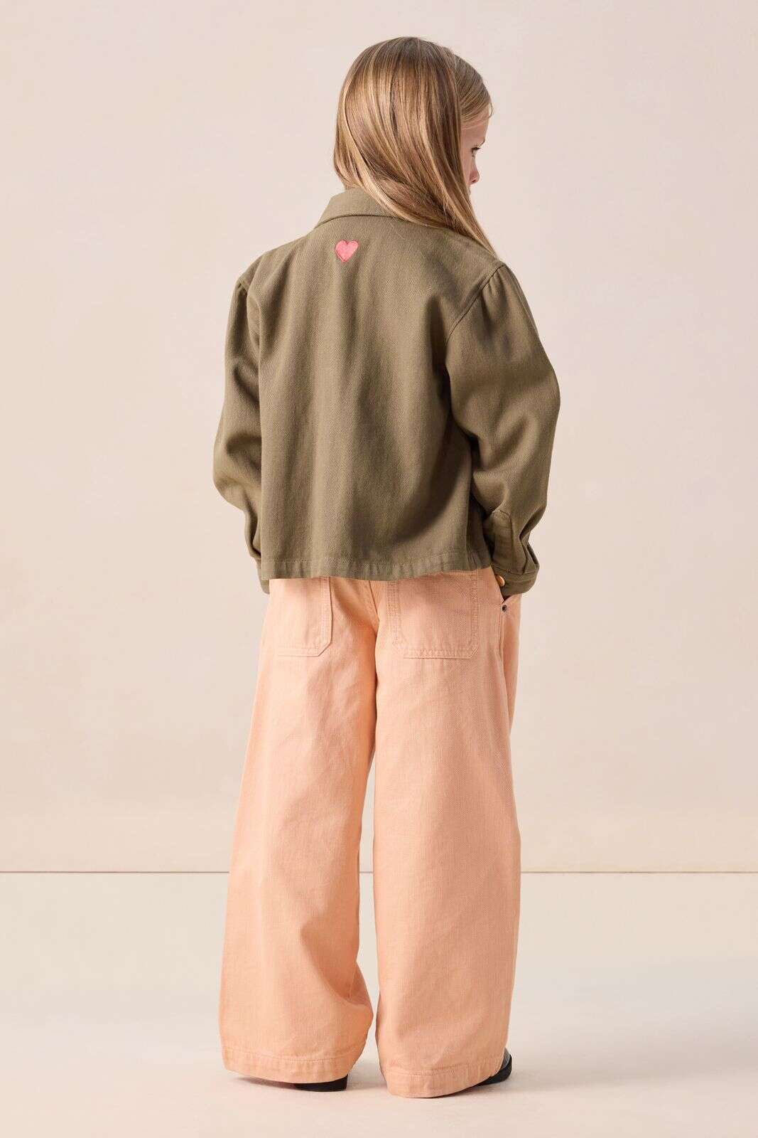 Lichtoranje wide leg jeans