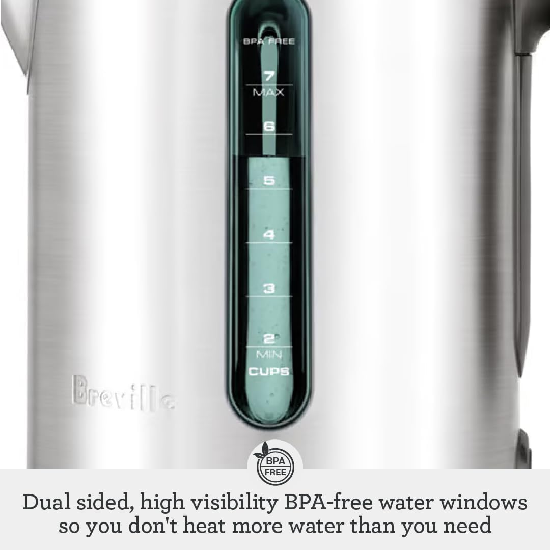 Breville BKE700BSS Soft Top Pure Hot Water Kettle, Brushed Stainless Steel