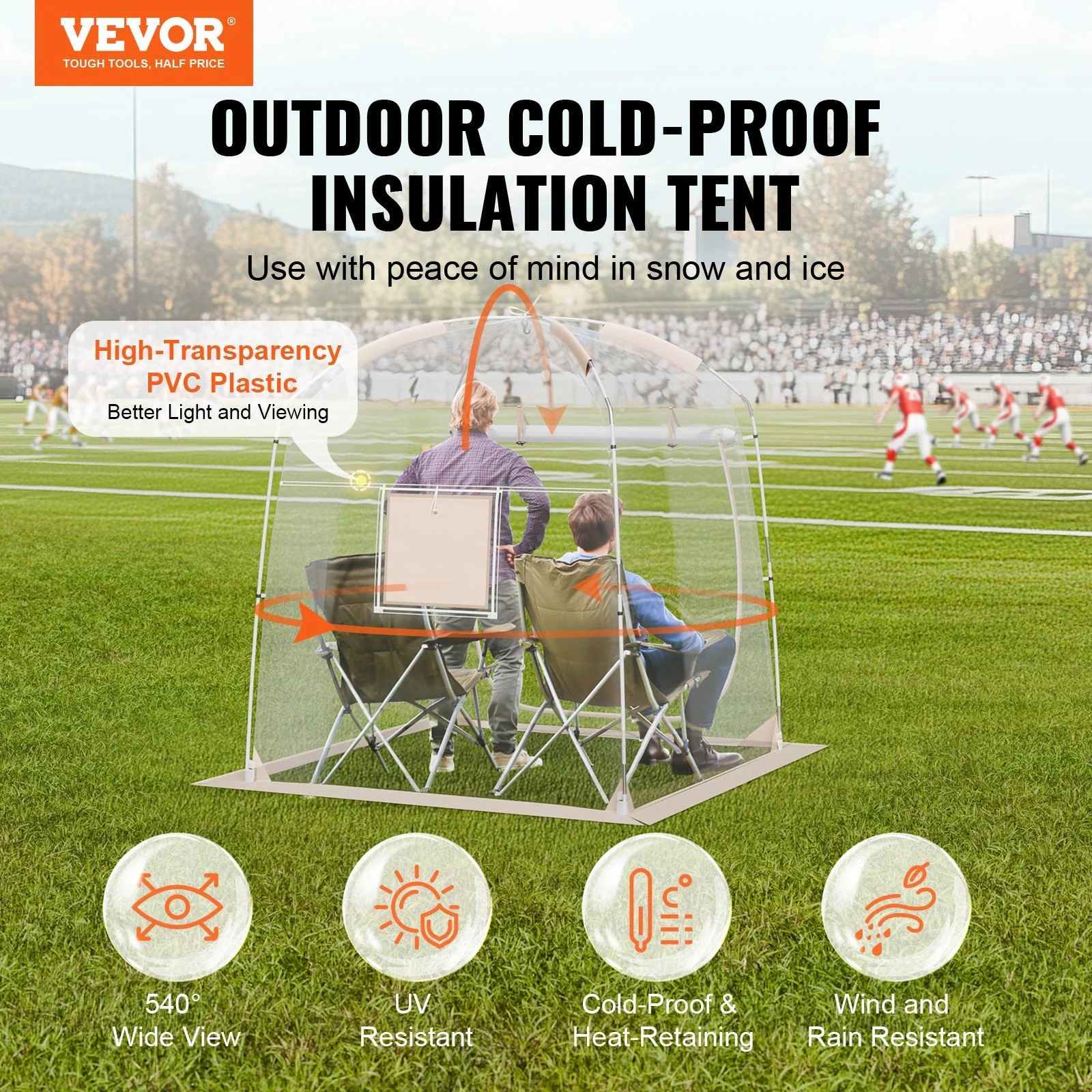STAWAY Sports Tent Instant Shelter - Waterproof Bubble Tent for 2 - 4 People, Wind - Resistant Design, Easy Setup for Camping & Picnics, Includes Carry Bag & Accessories