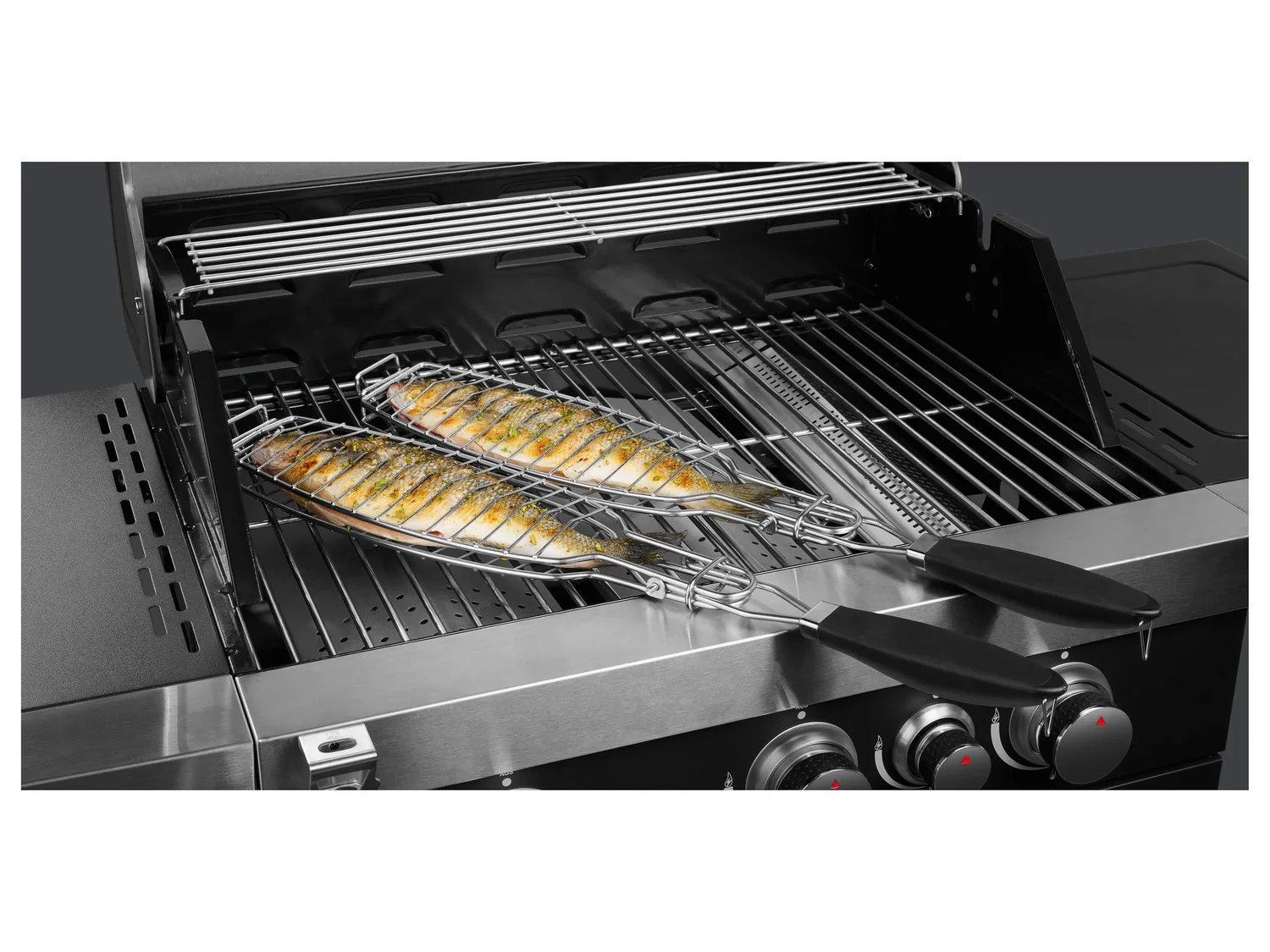GRILLMEISTER Grille pour barbecue en acier inoxydable